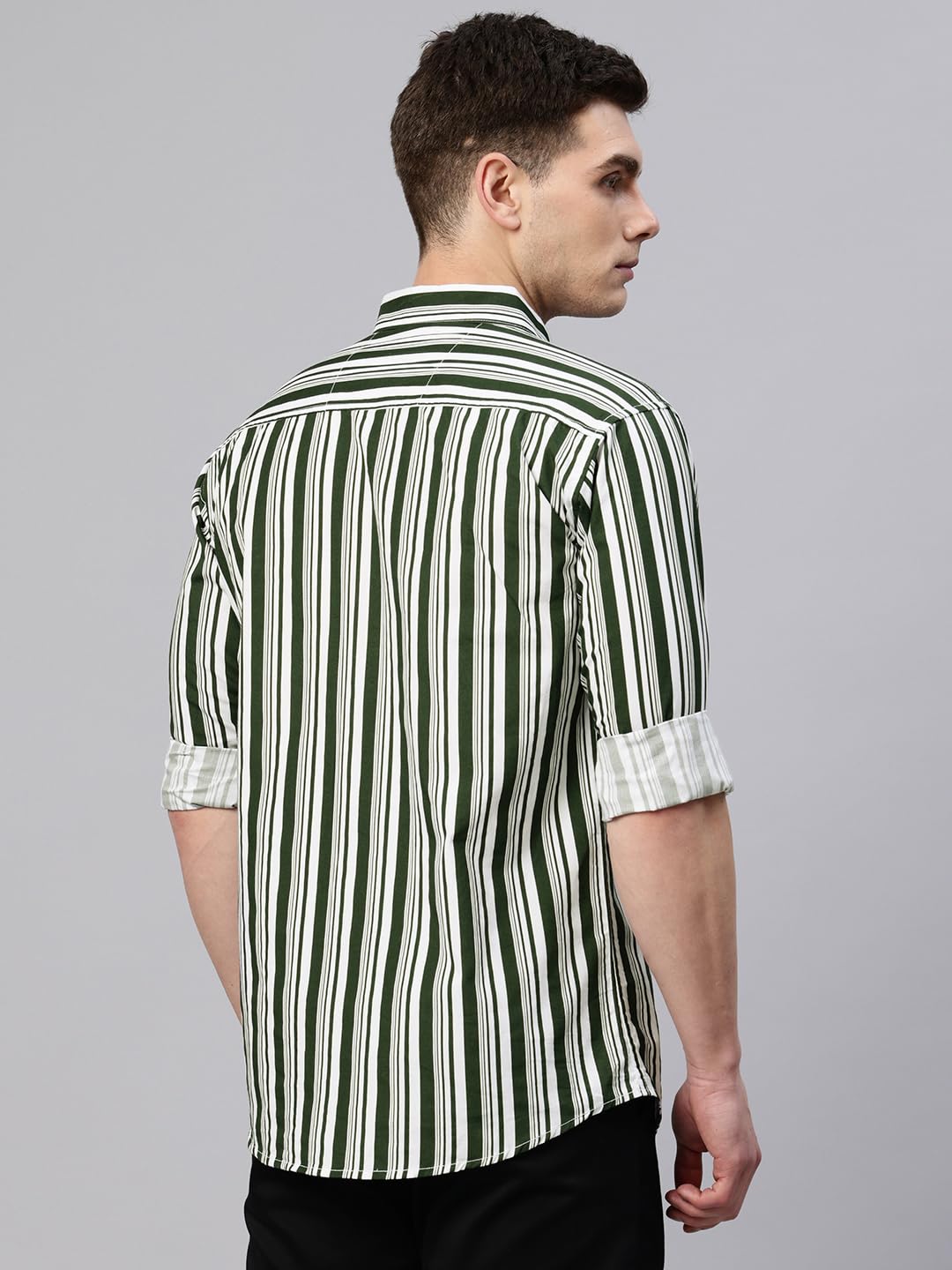 Majestic Man Casual Shirt - Bottal Green - Image 4