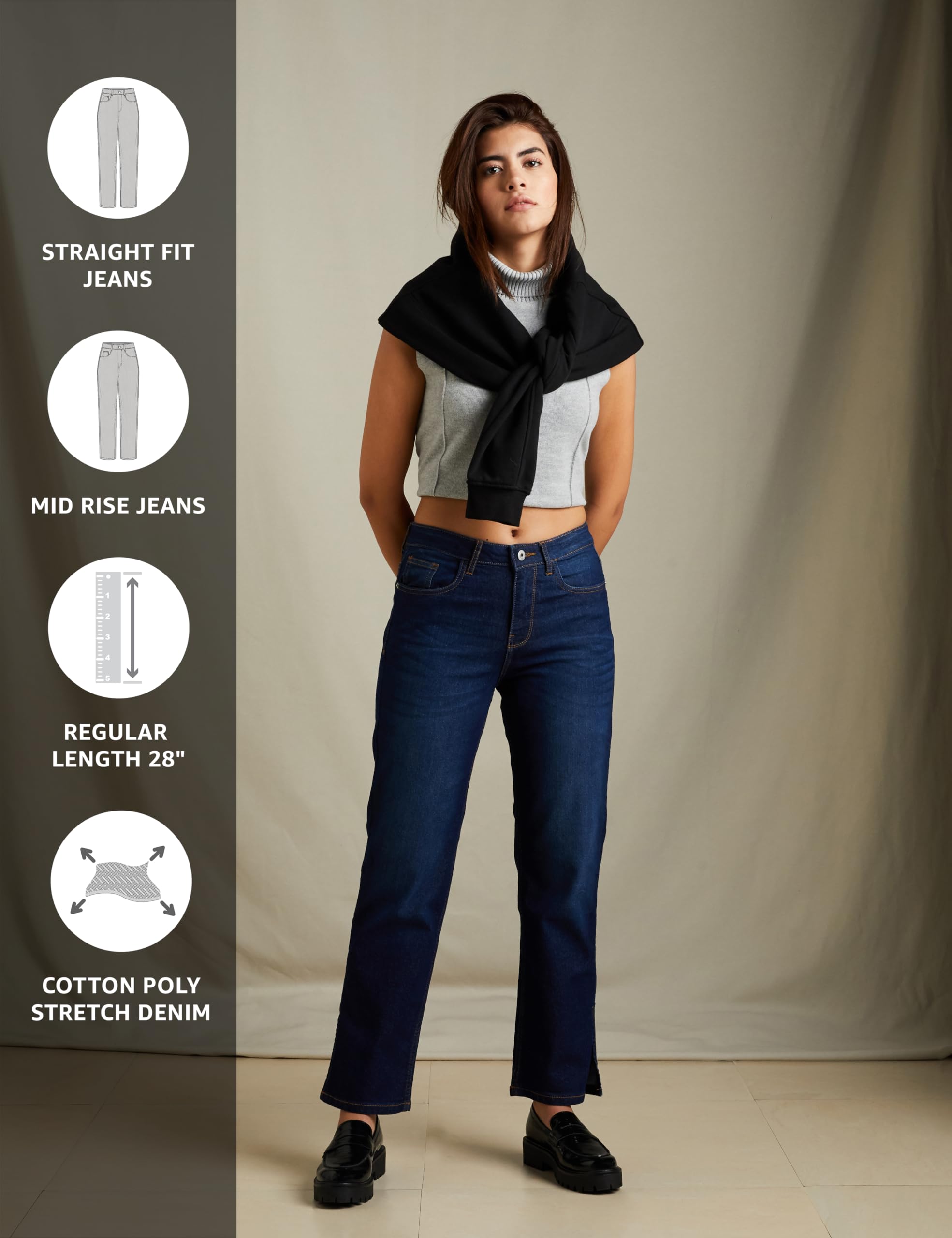 Symbol Women's Dark Blue High-Waist Jeans - Image 3