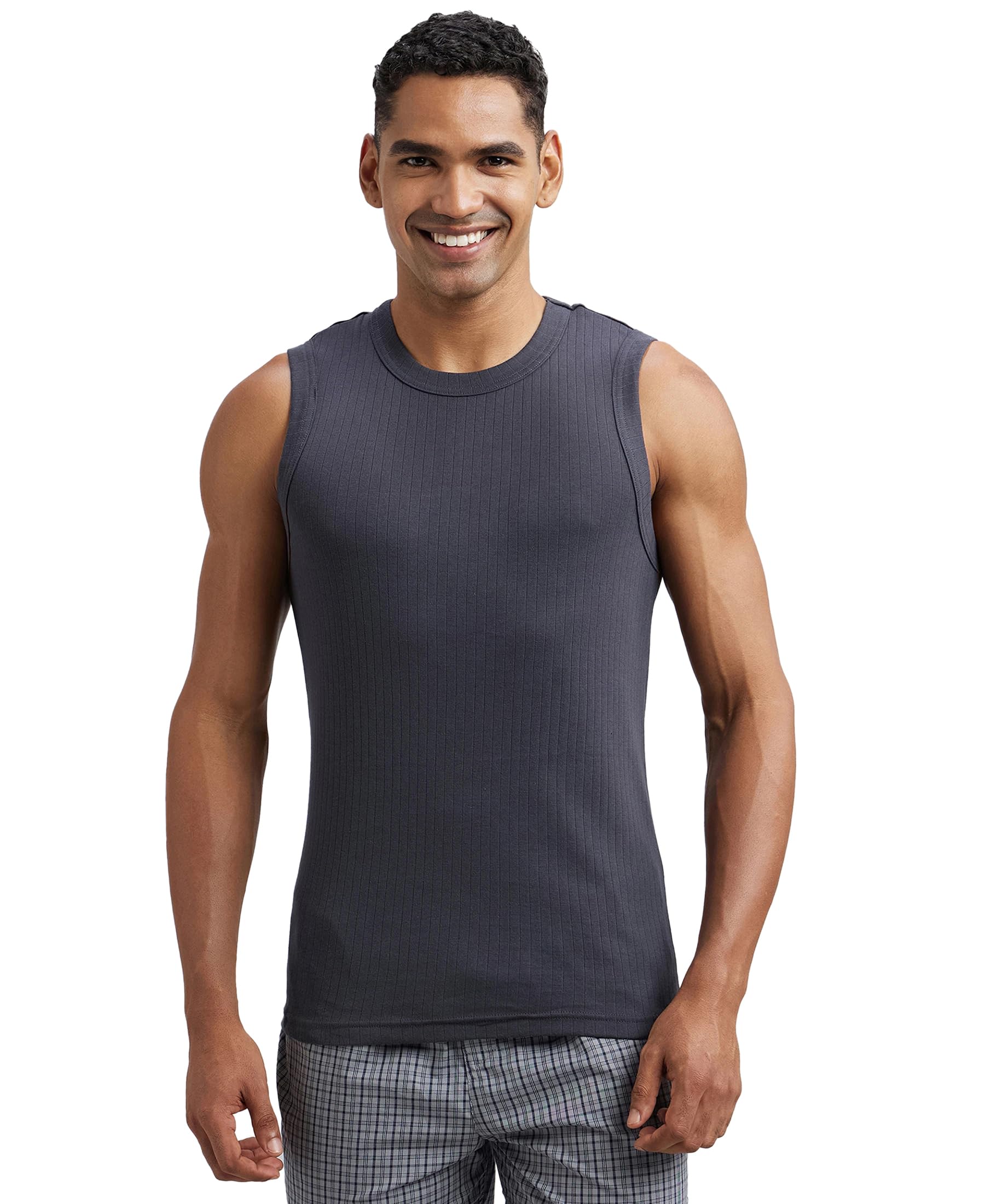 Jockey Men's Cotton Rib Muscle Vest - Graphite
