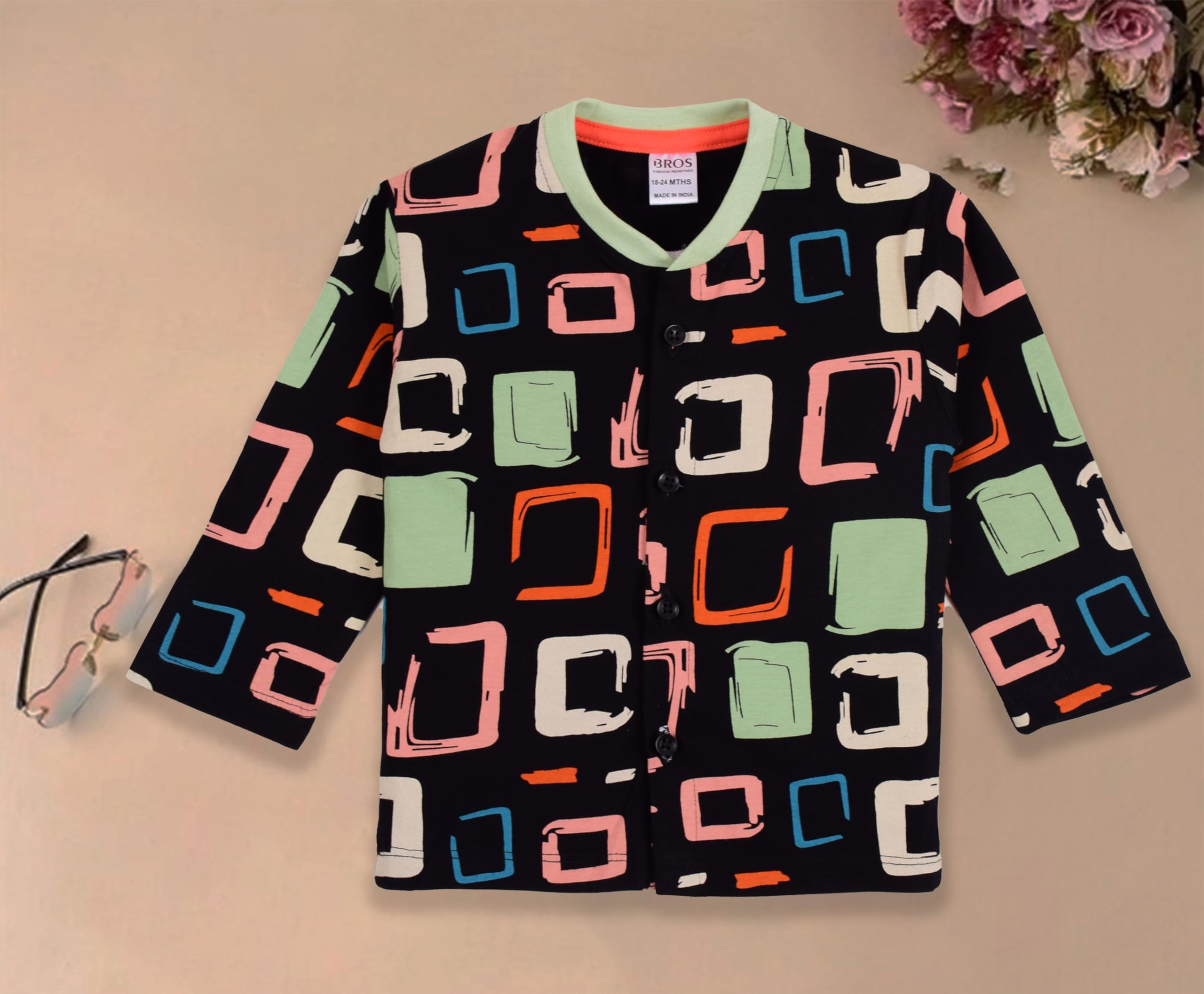 3BROS Kid Pure Cotton Printed Night Suit - Image 3