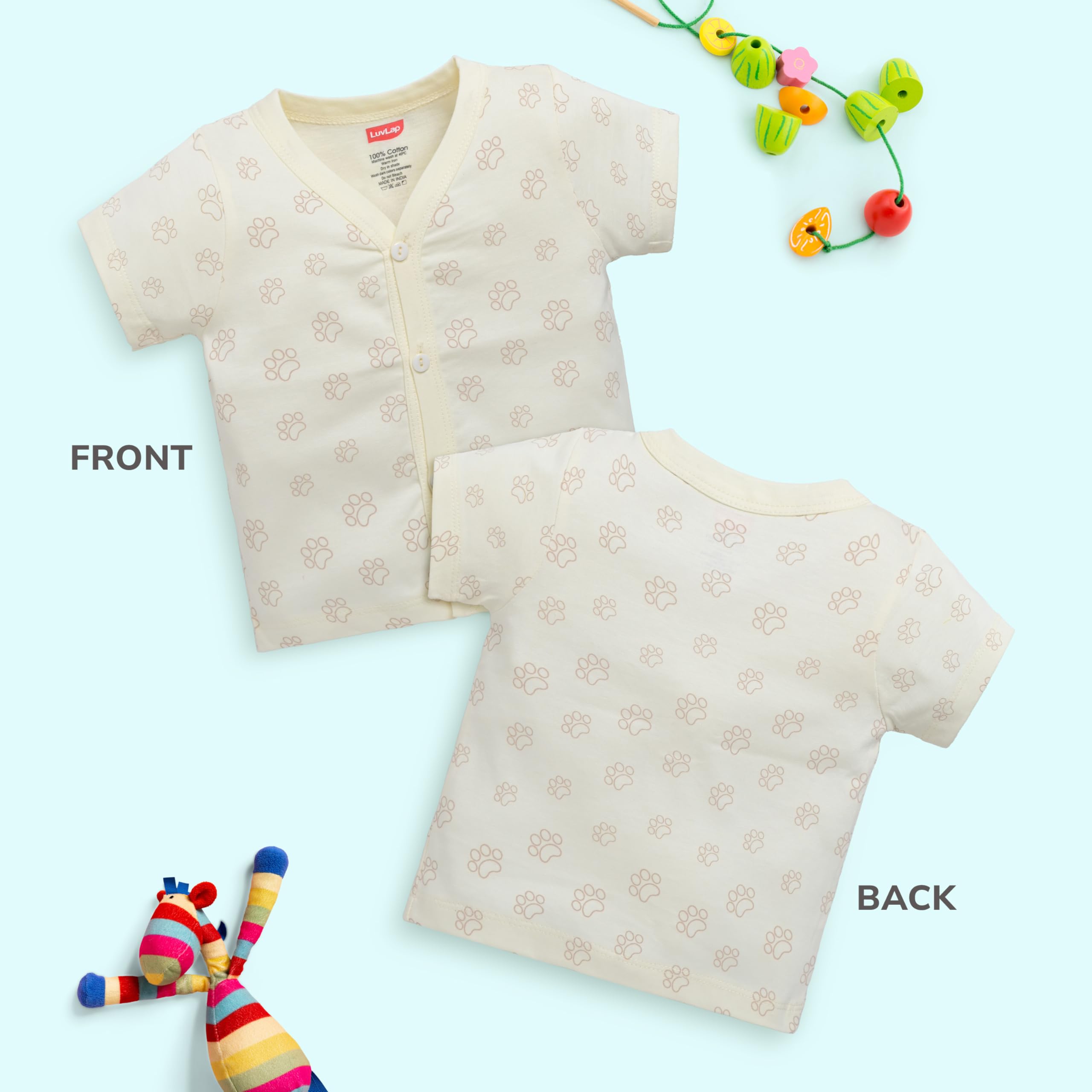 LuvLap Unisex Jhabla - Multicolour - Image 4