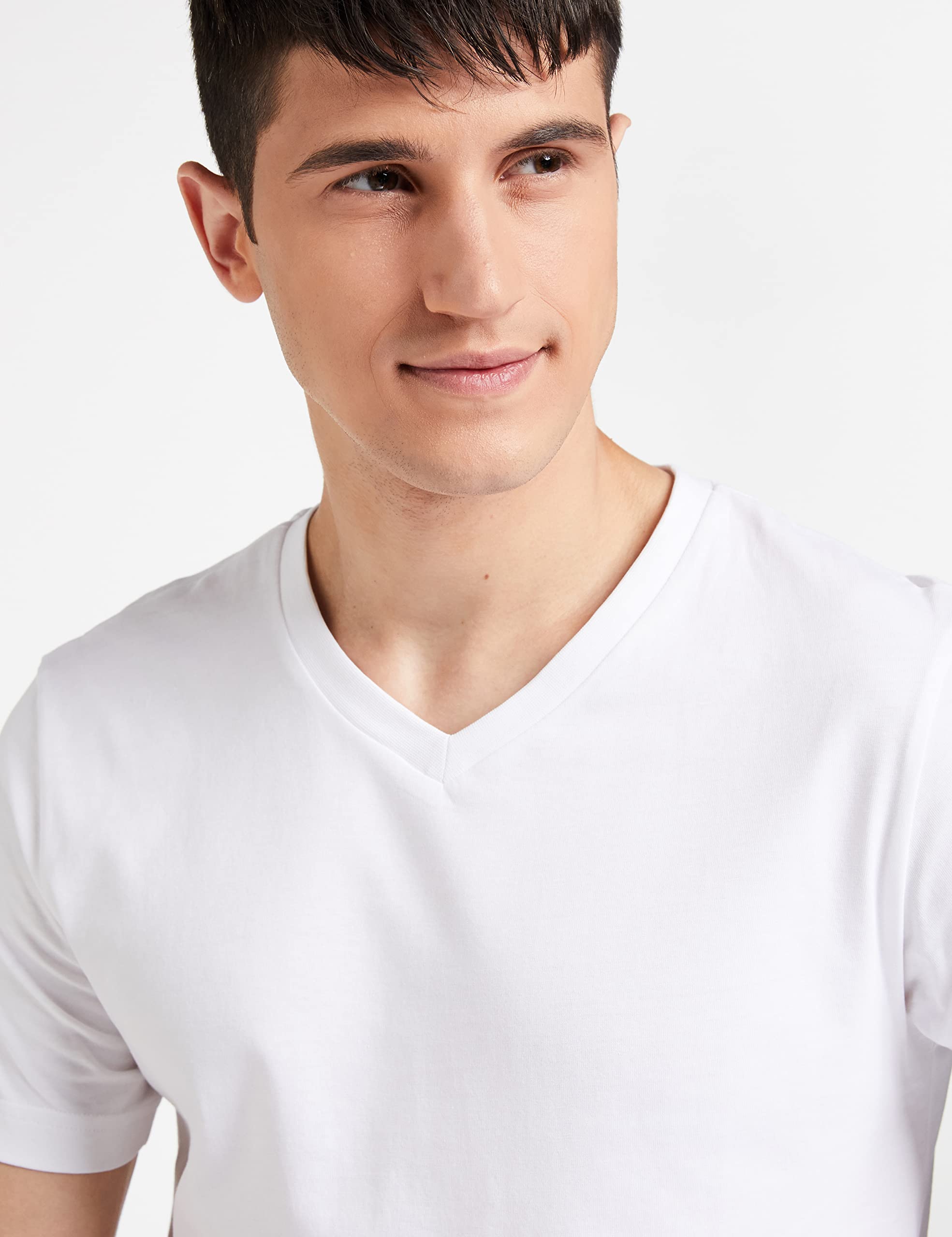 Amazon Men Solid Cotton V Neck T Shirt - Image 5