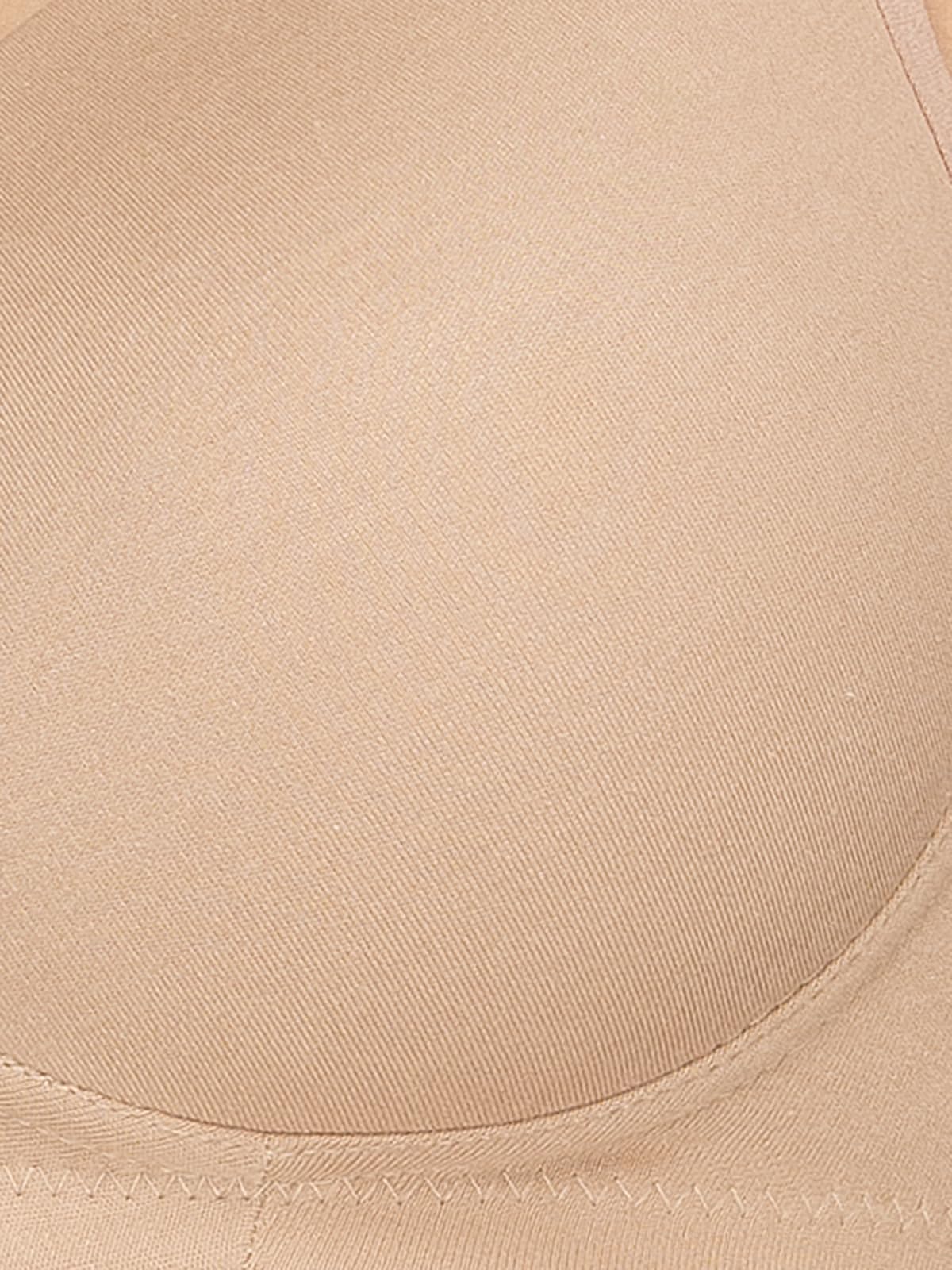 Clovia Women's Cotton Solid Wire Free T-Shirt Bra - Beige - Image 5