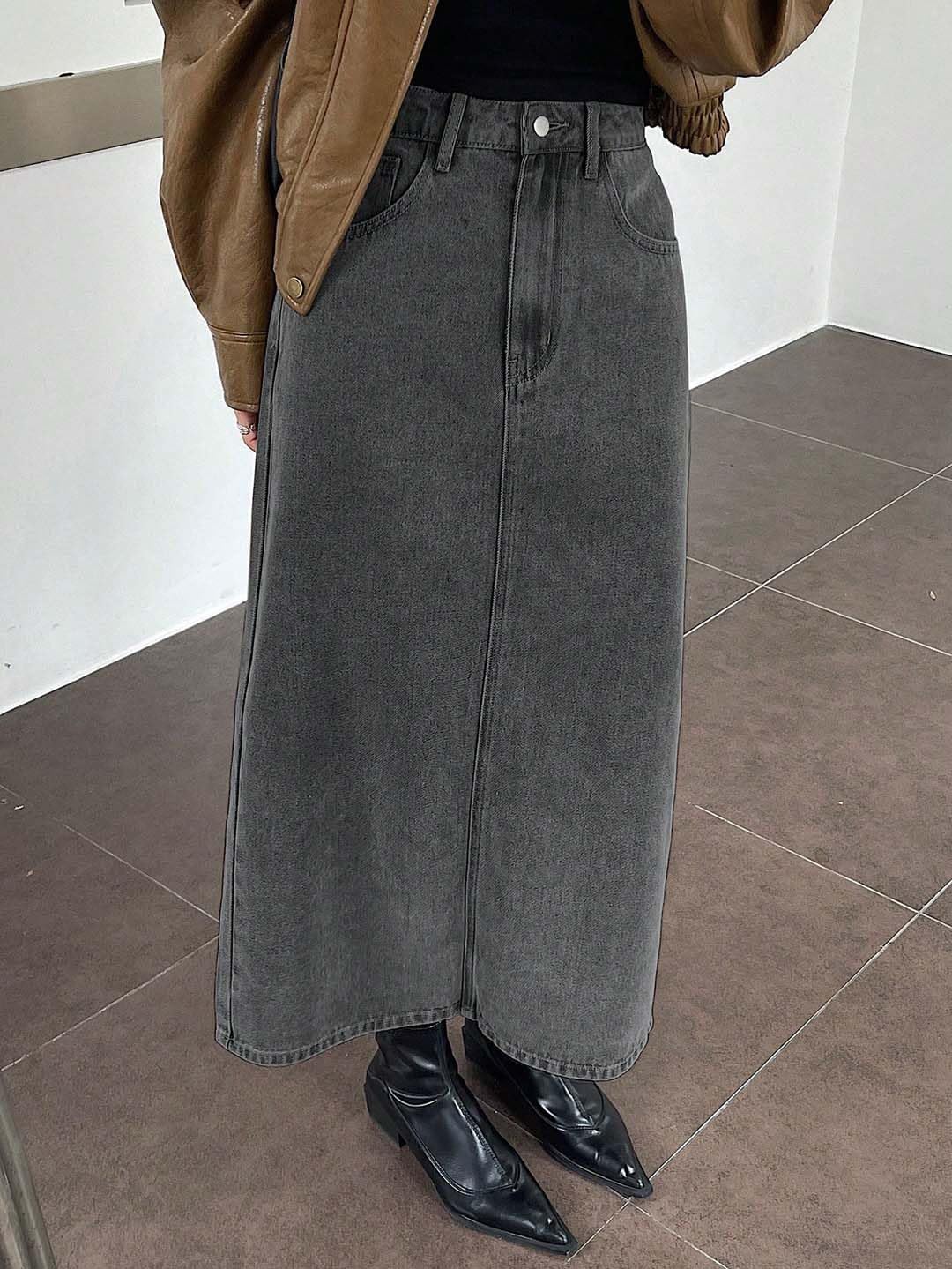 KOTTY Grey Maxi Skirt for Women - Image 4