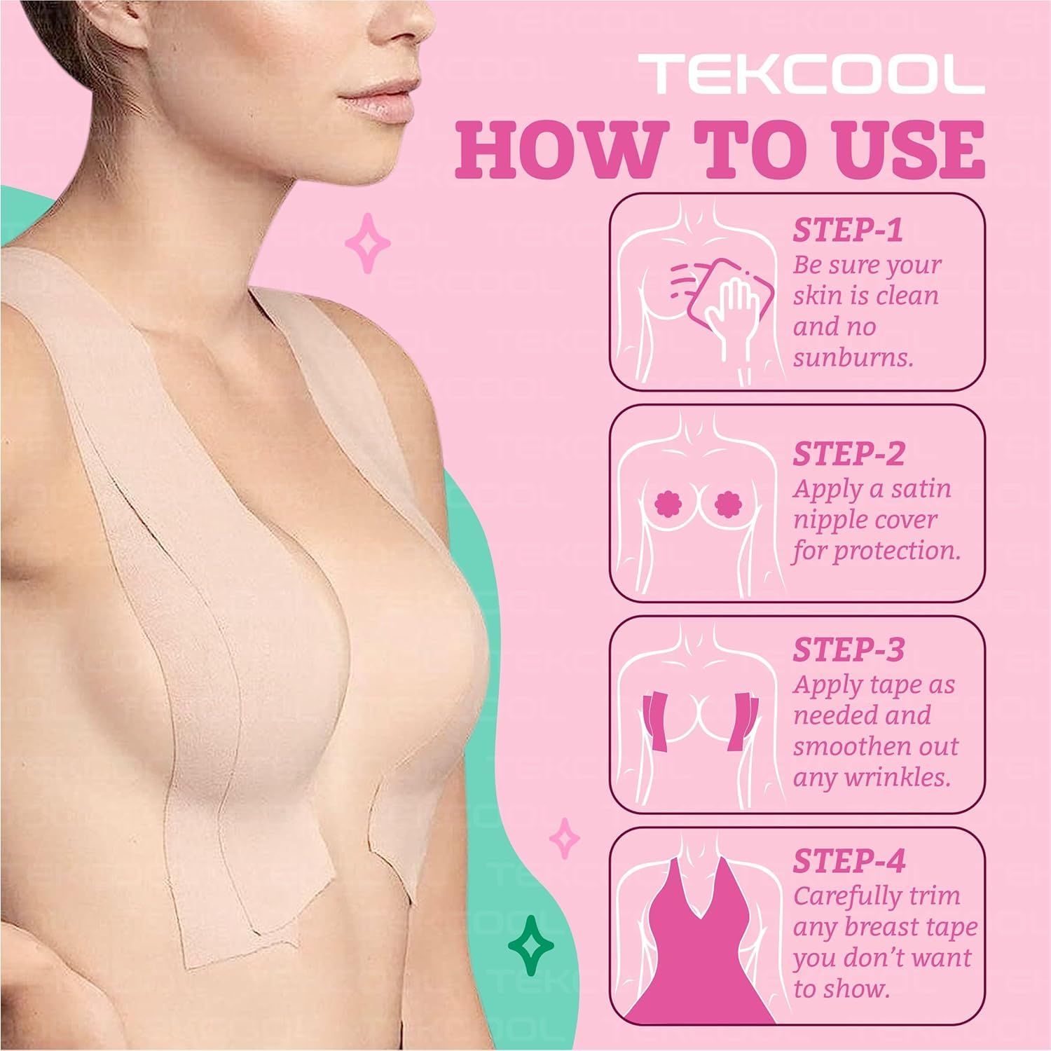 TEKCOOL Boob Tape Kit - Lift & Support - Image 5