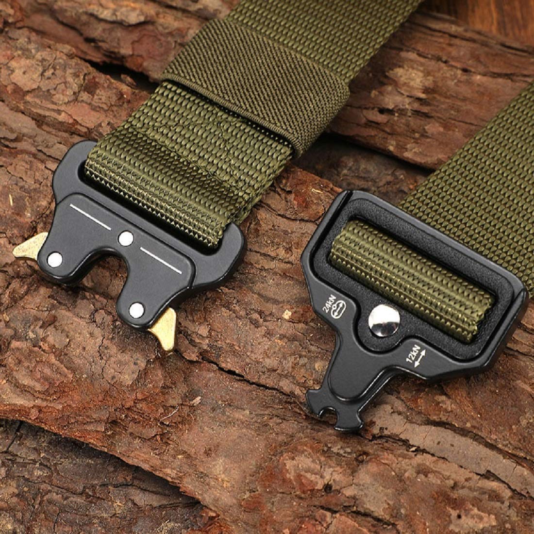 Contacts Men's Synthetic Nylon Belt - Khaki - Image 3