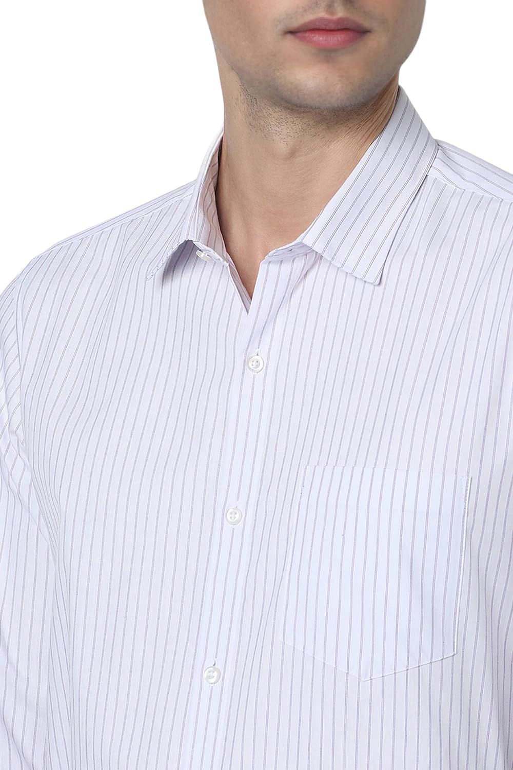 Peter England Men Striped Formal Shirt - Image 5