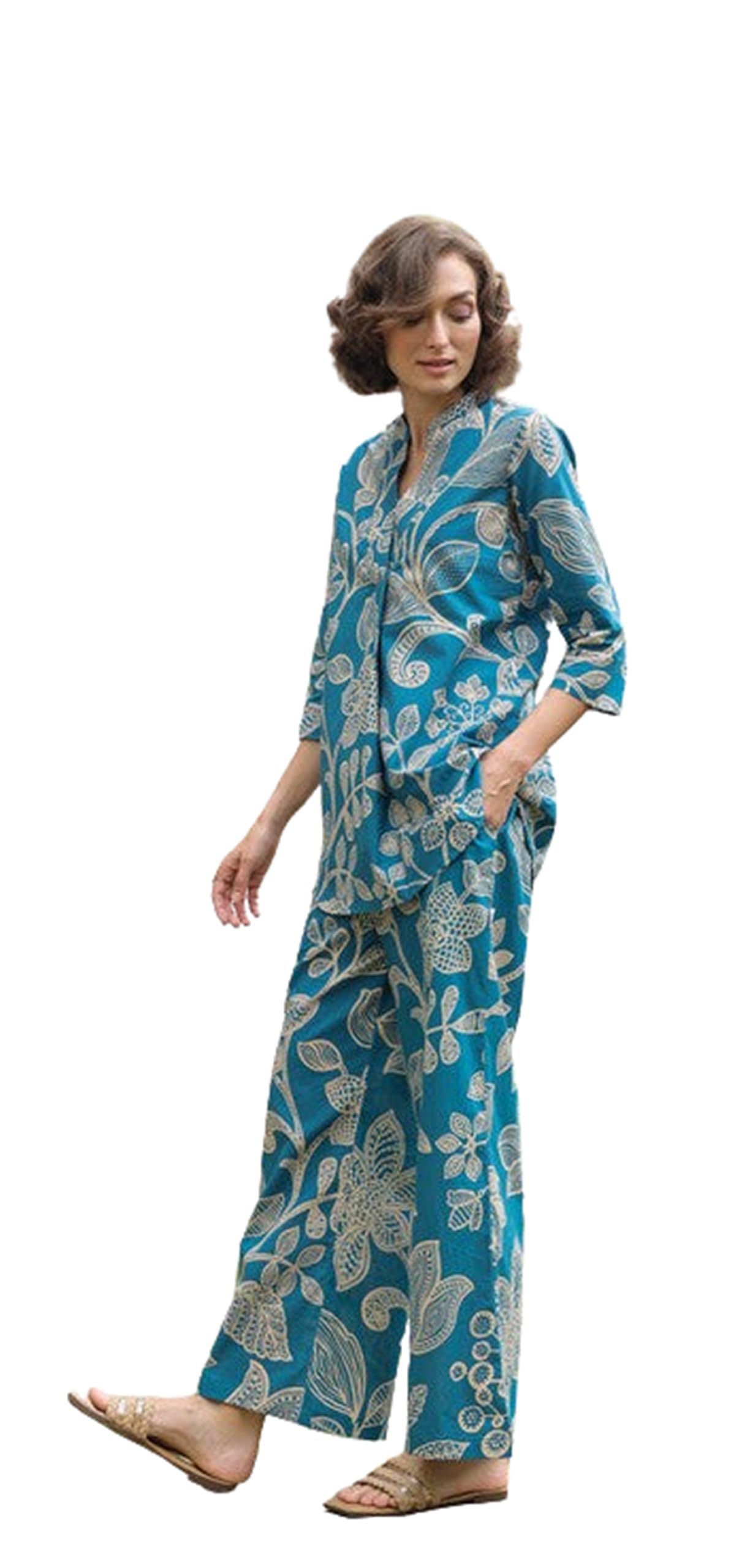 GarbGlide Women Kurta Set - Blue
