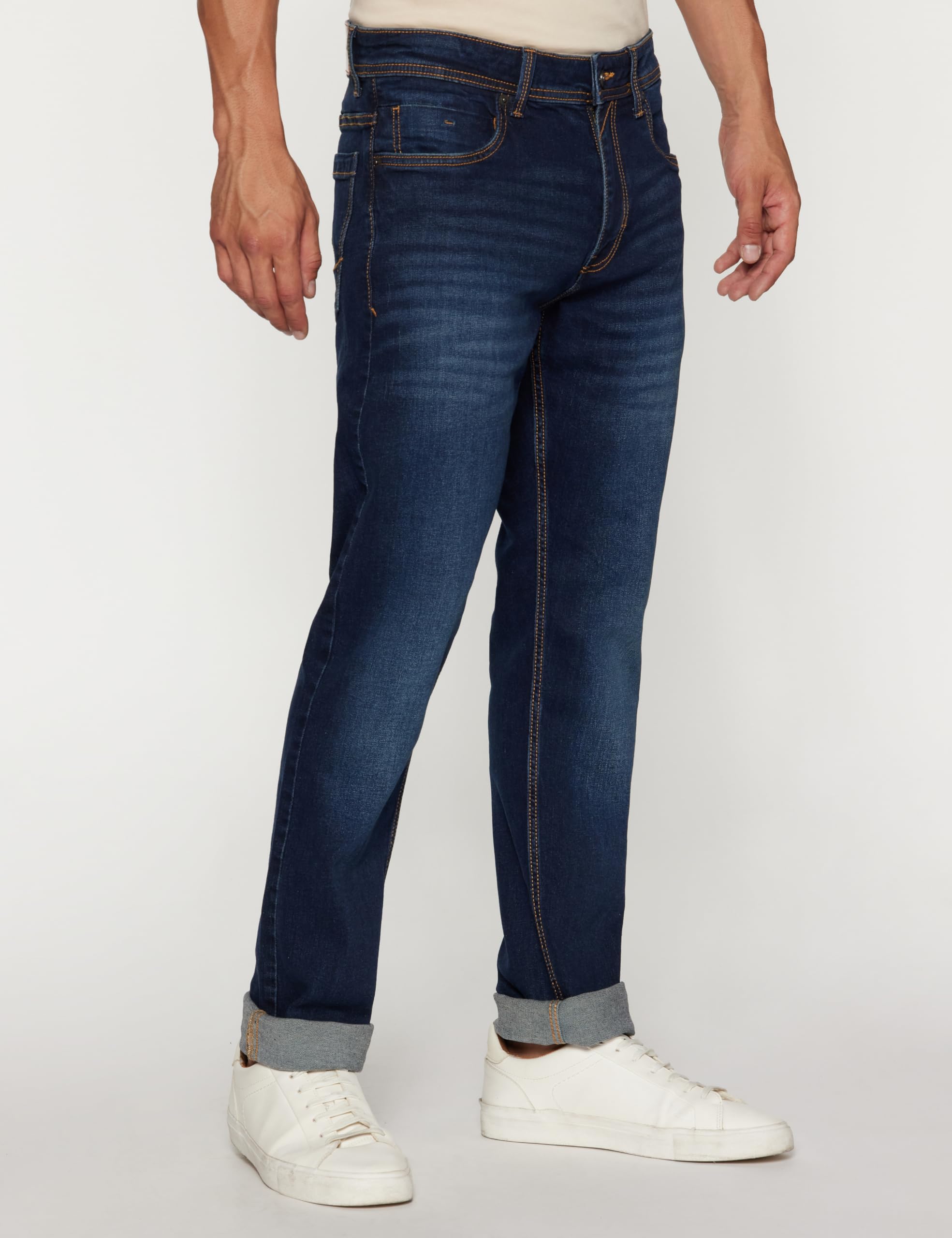 Peter England Men's Navy Twill Jeans - Image 3