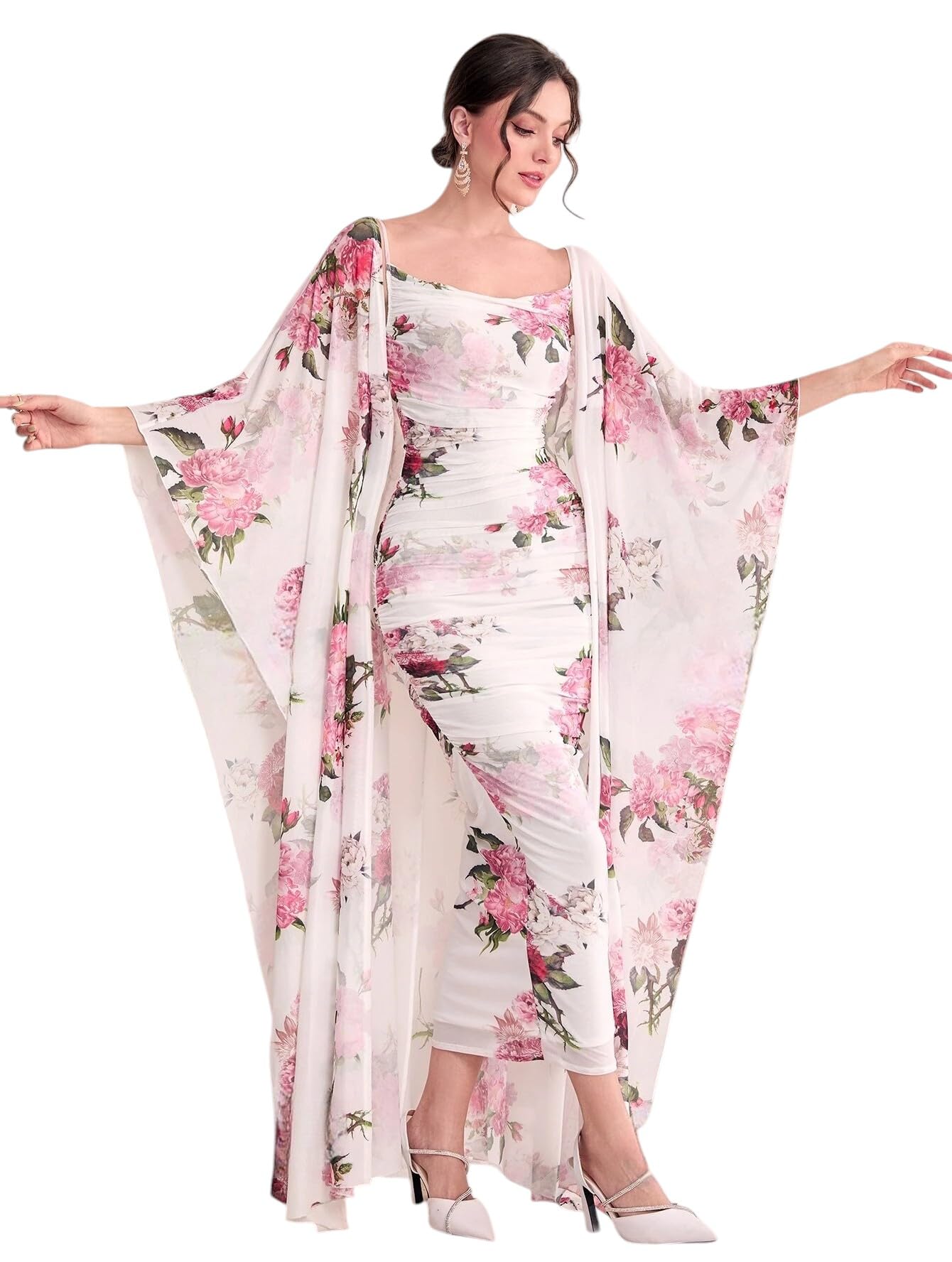 LITZO Pink Maxi Dress for Women