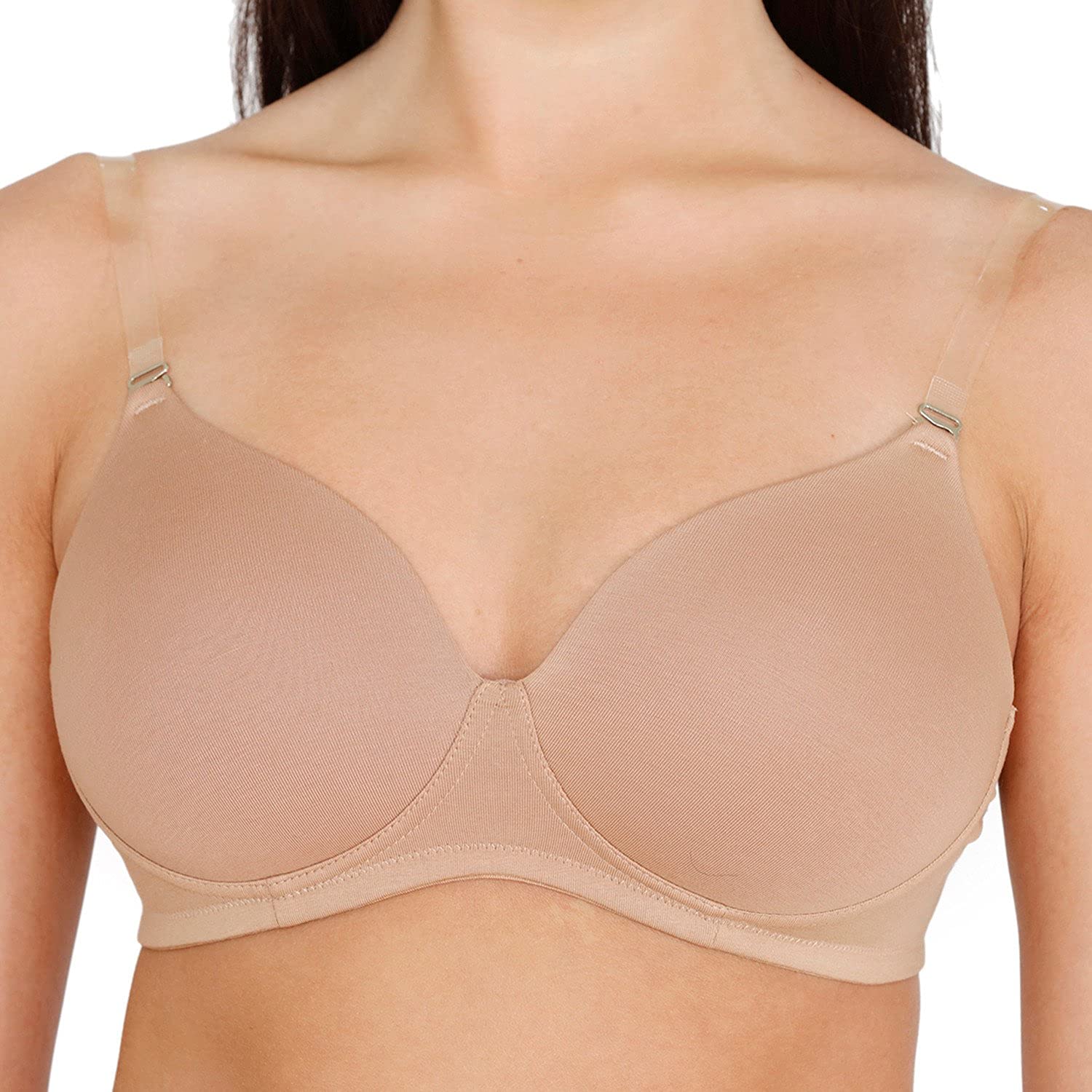 Zivame Beige Cotton Padded Bra for Women - Image 4