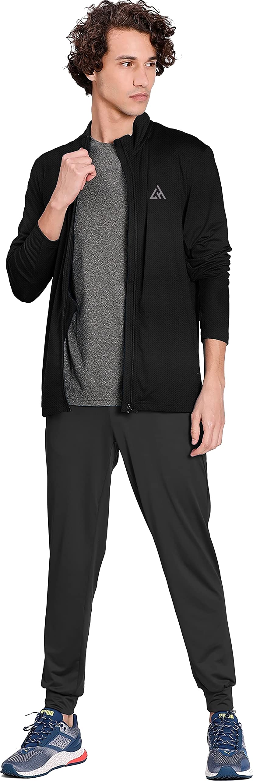 London Hills Men High Neck Full Zip Sports Trac - Image 4