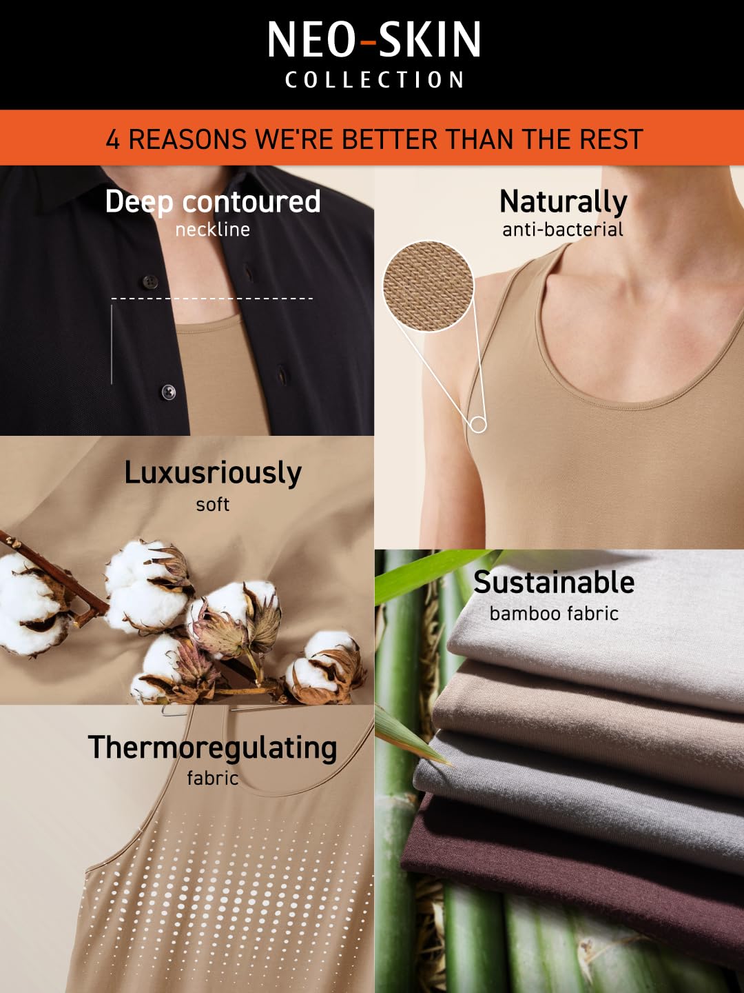 DAMENSCH Bamboo Spandex Vest for Men - Image 2