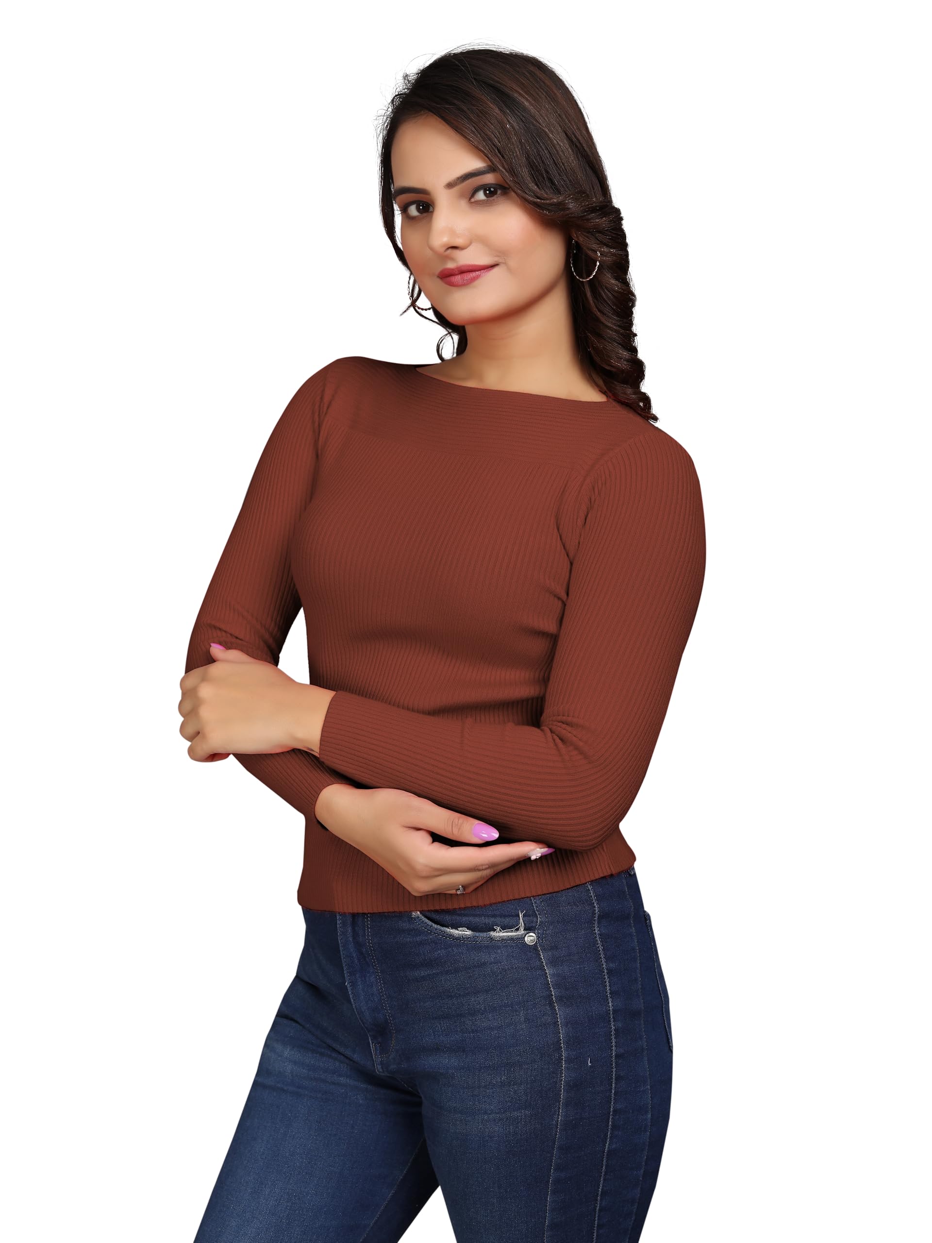 BROGBUS Women's Casual Top - Coffee