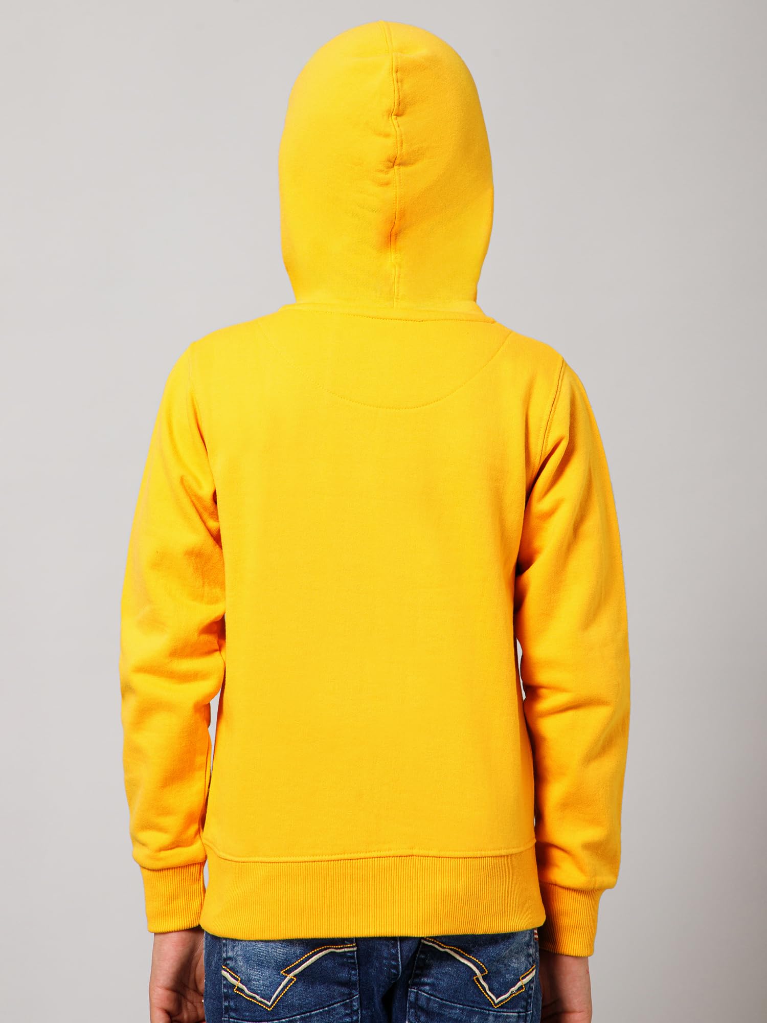 Alan Jones Boys Printed Hoodie - Mustard - Image 2
