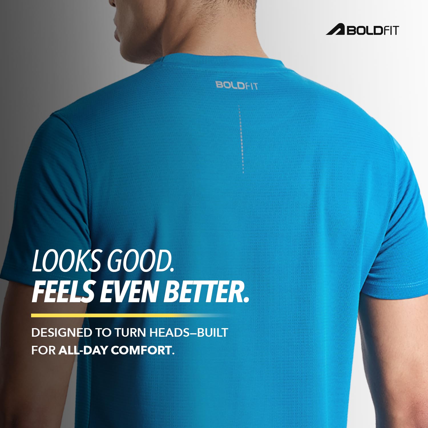 Boldfit Men's Polyester T-Shirt - Navy - Image 5