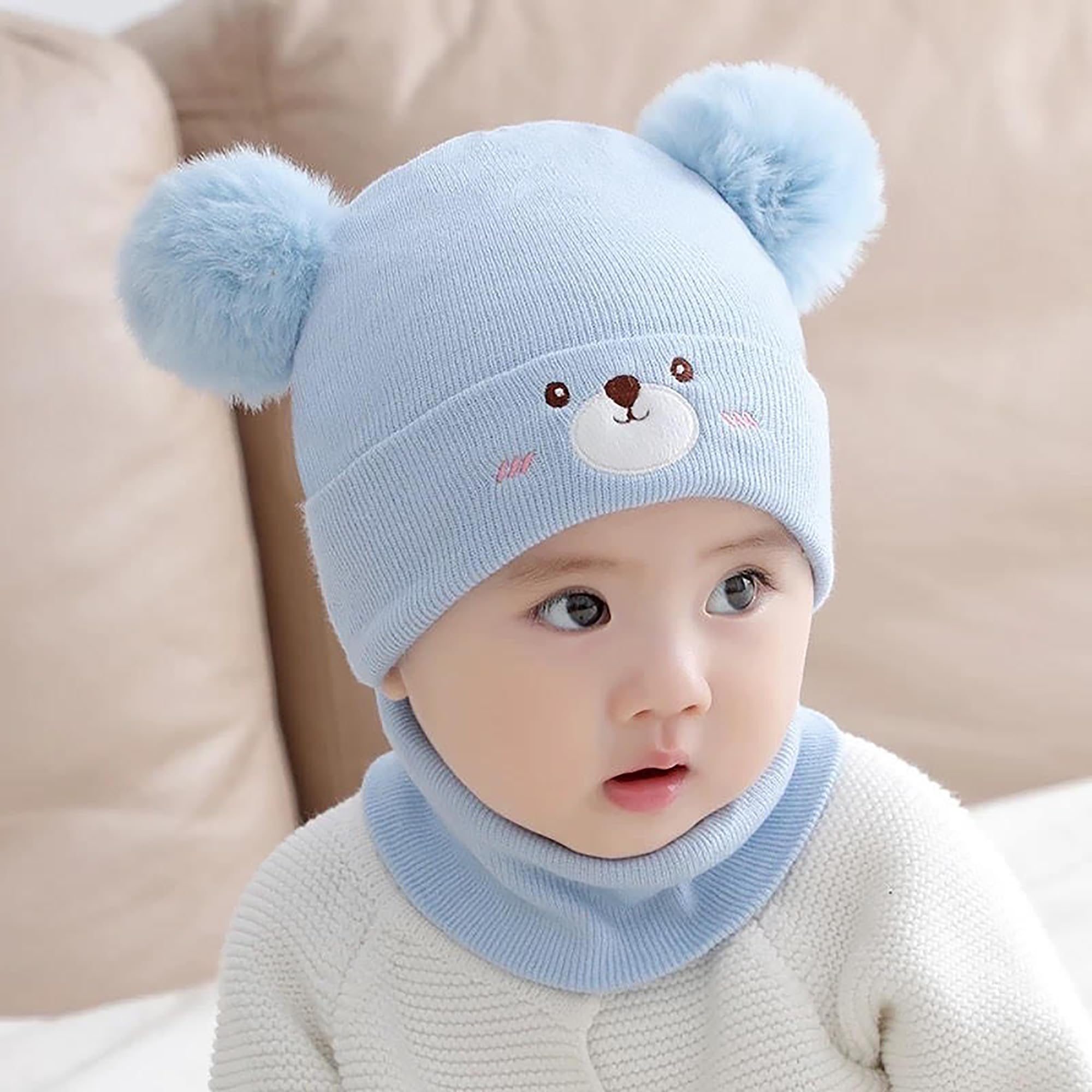 INFISPACE Baby Woolen Skull Beanie - Blue - Image 2