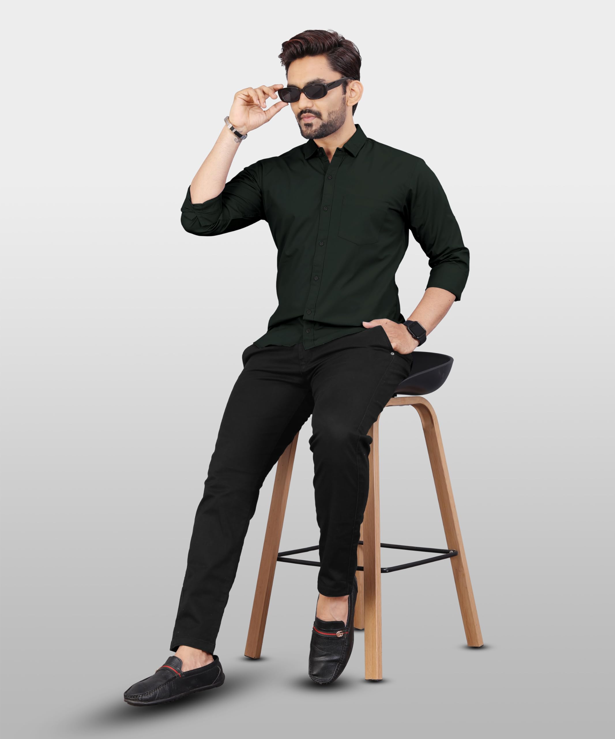 Urban Buccachi Men's Olive Cotton Shirt - Image 5