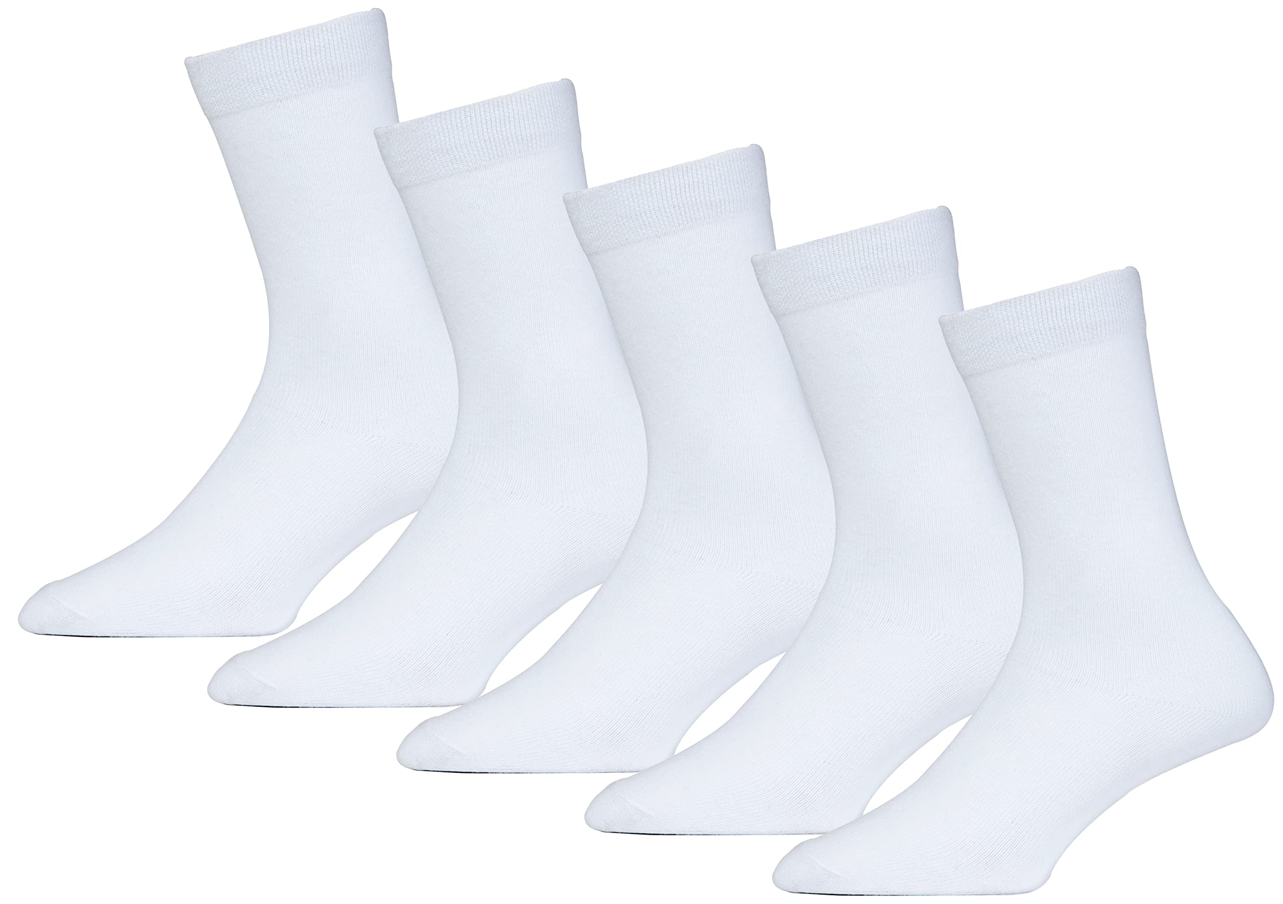 RC ROYAL CLASS Organic School Socks for Boys & Girls - White