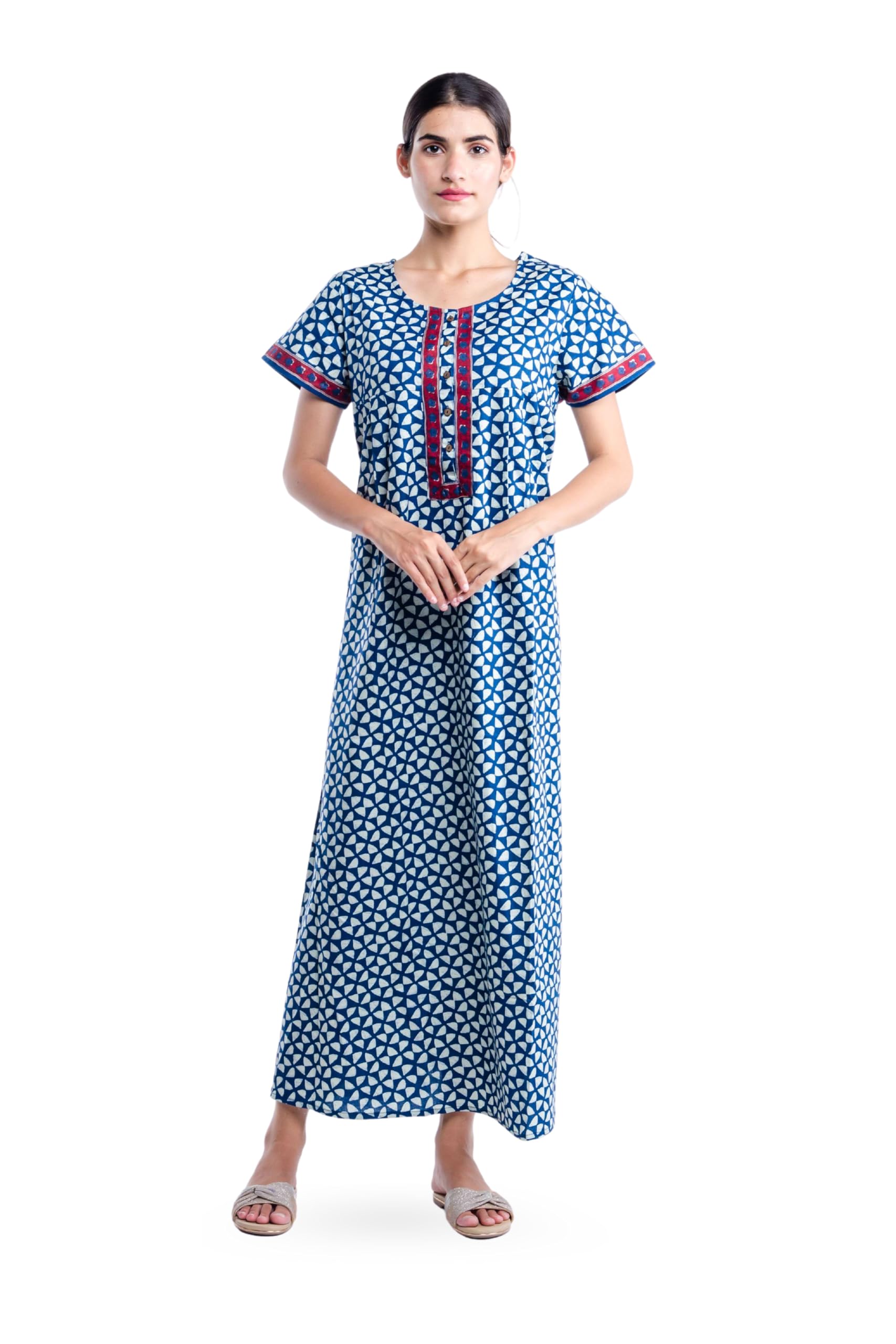 NIHSAMAH Cotton Nighty for Women
