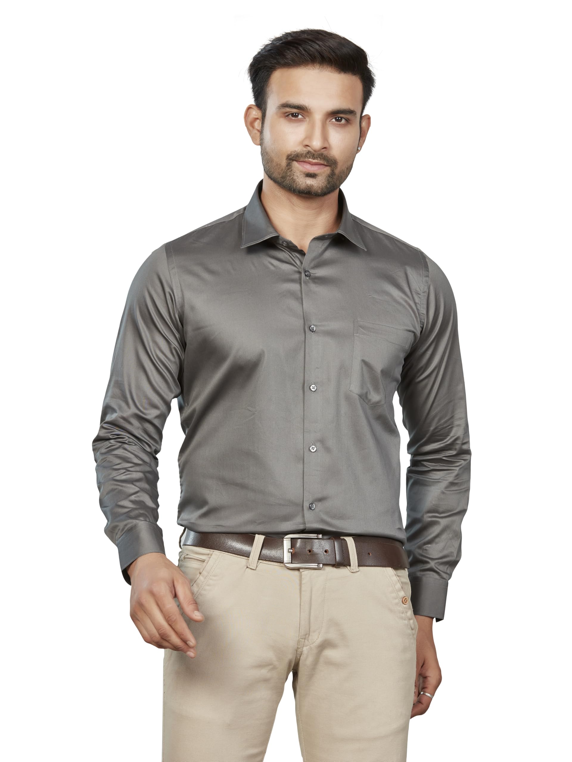 DUKUL Men's Formal Shirt - Dark Gray