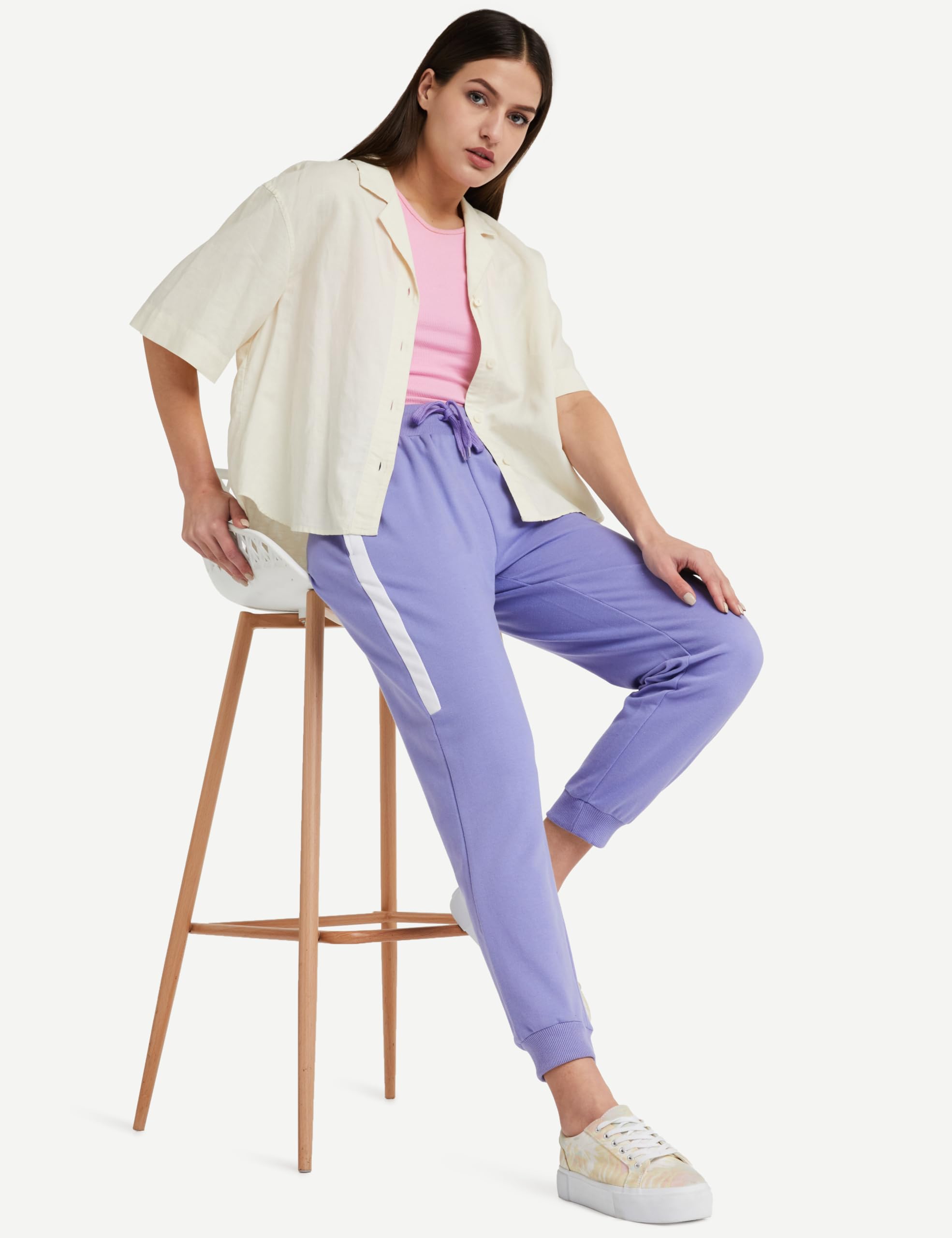 Symbol Women's Violet Jogger Track Pants - Cotton Blend - Image 3