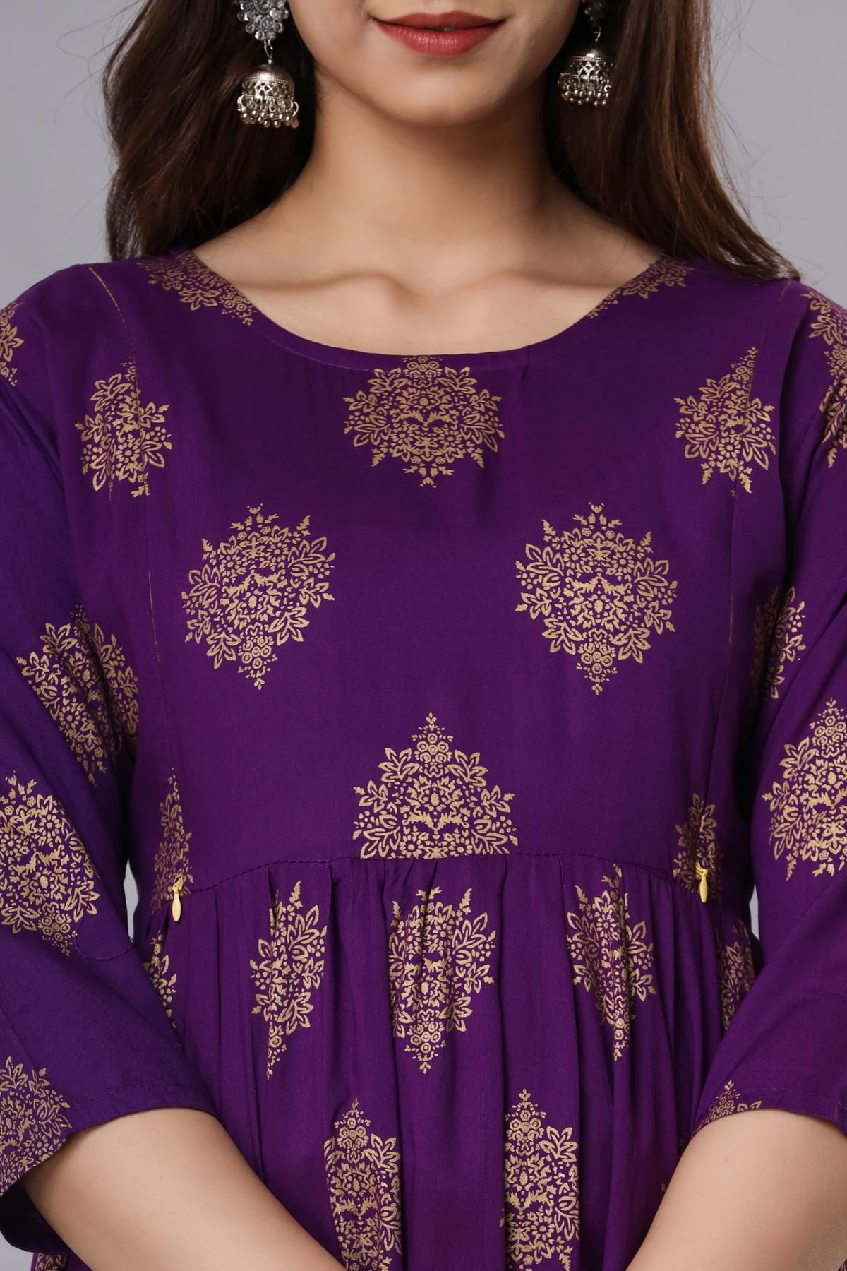 GarbGlide Maternity Kurta with Zipper for Women - Image 3