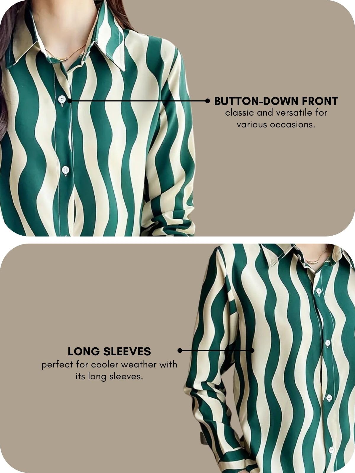 GRECIILOOKS Green Top for Women - Image 5