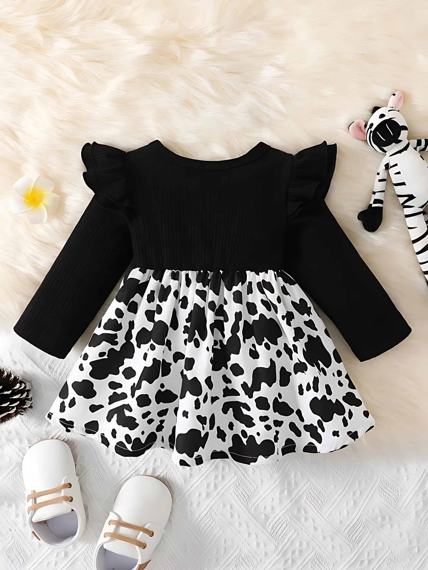 Dharmikaay Girls Lycra Floral Printed Frock - Image 2