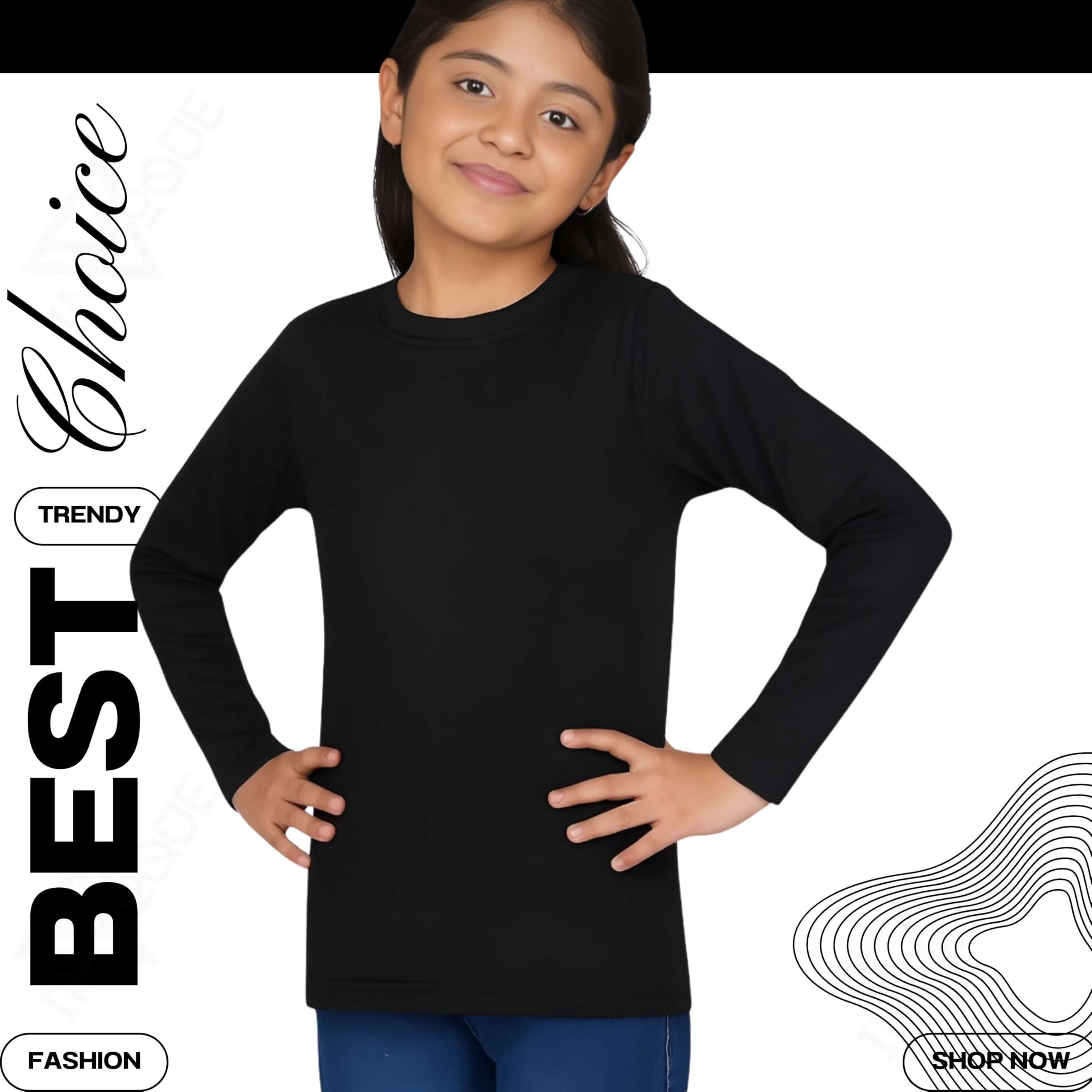 GarbGlide Kids Girls Tshirt Full Sleeves Natural Cotton - Image 3