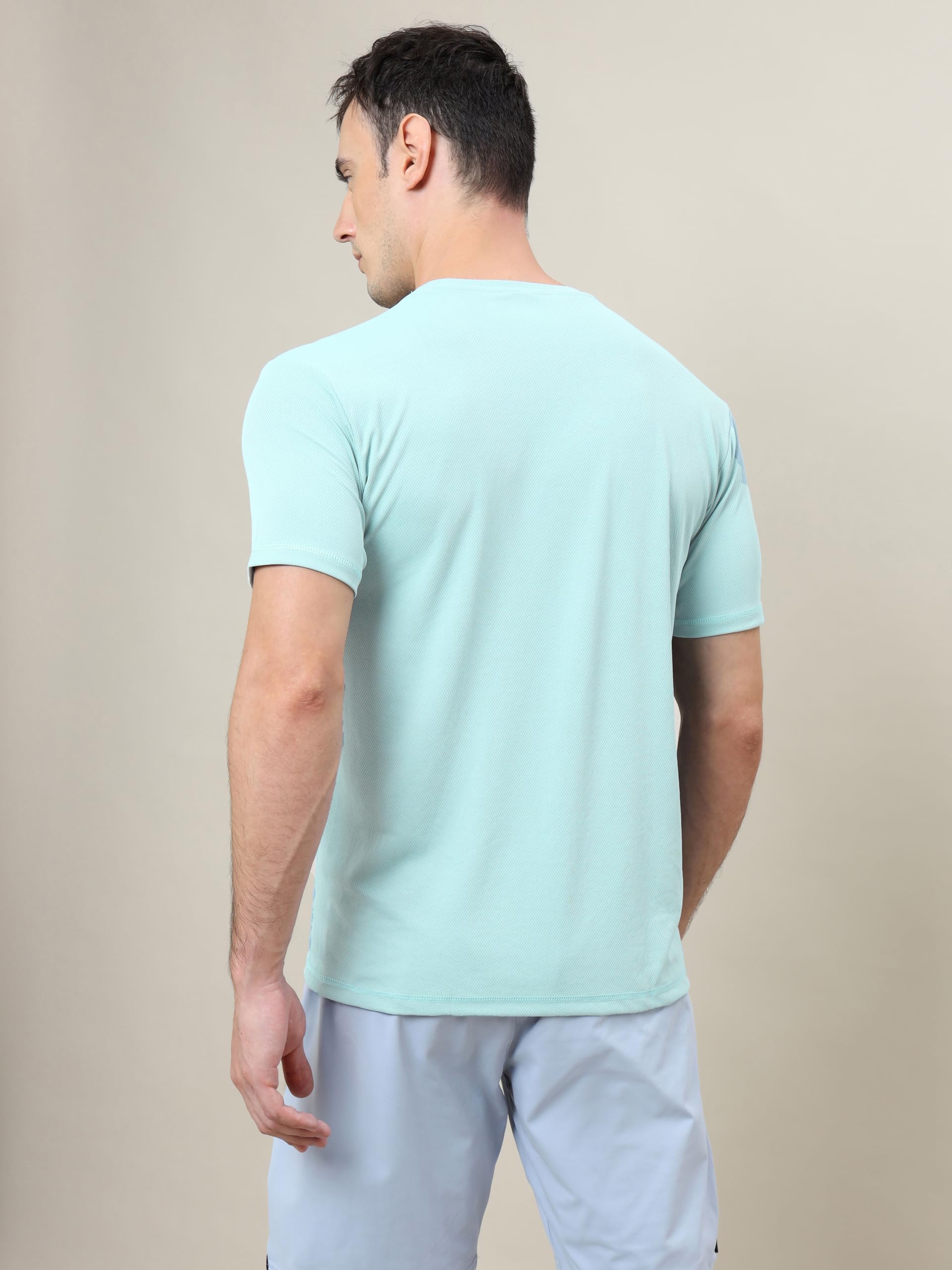 TECHNOSPORT Men's Blue Crew Neck T-Shirt - Image 2