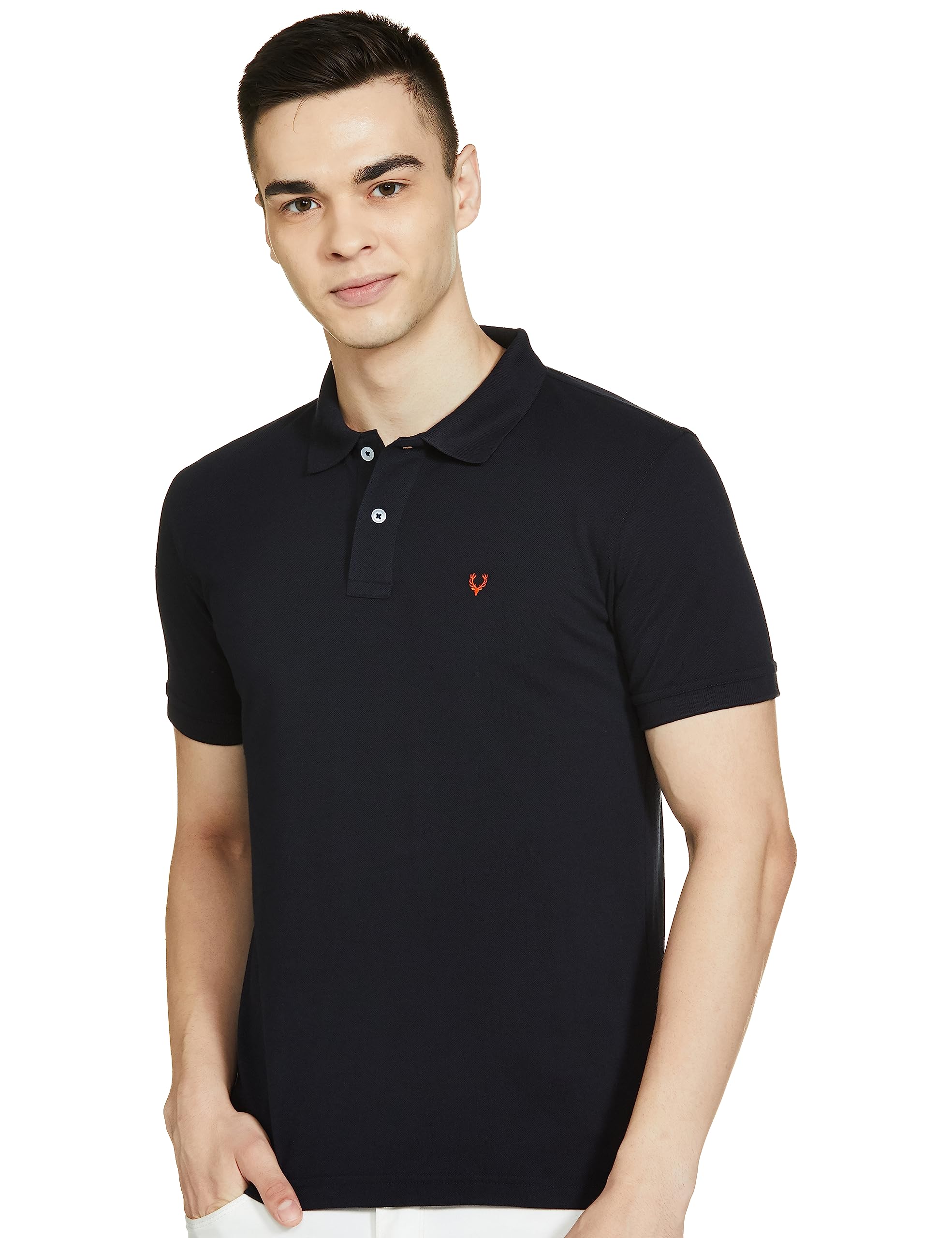 Allen Solly Men Navy Blue Polo T-Shirt
