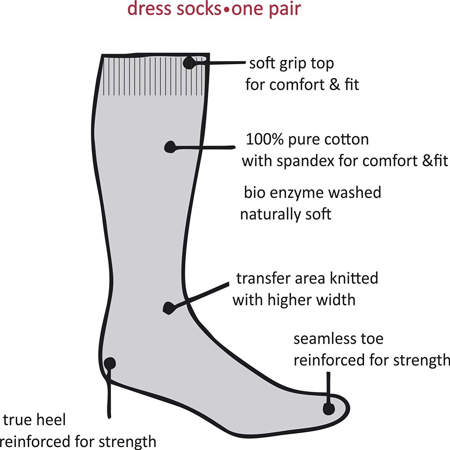 CREATURE Formal Cotton Socks for Men - Image 5
