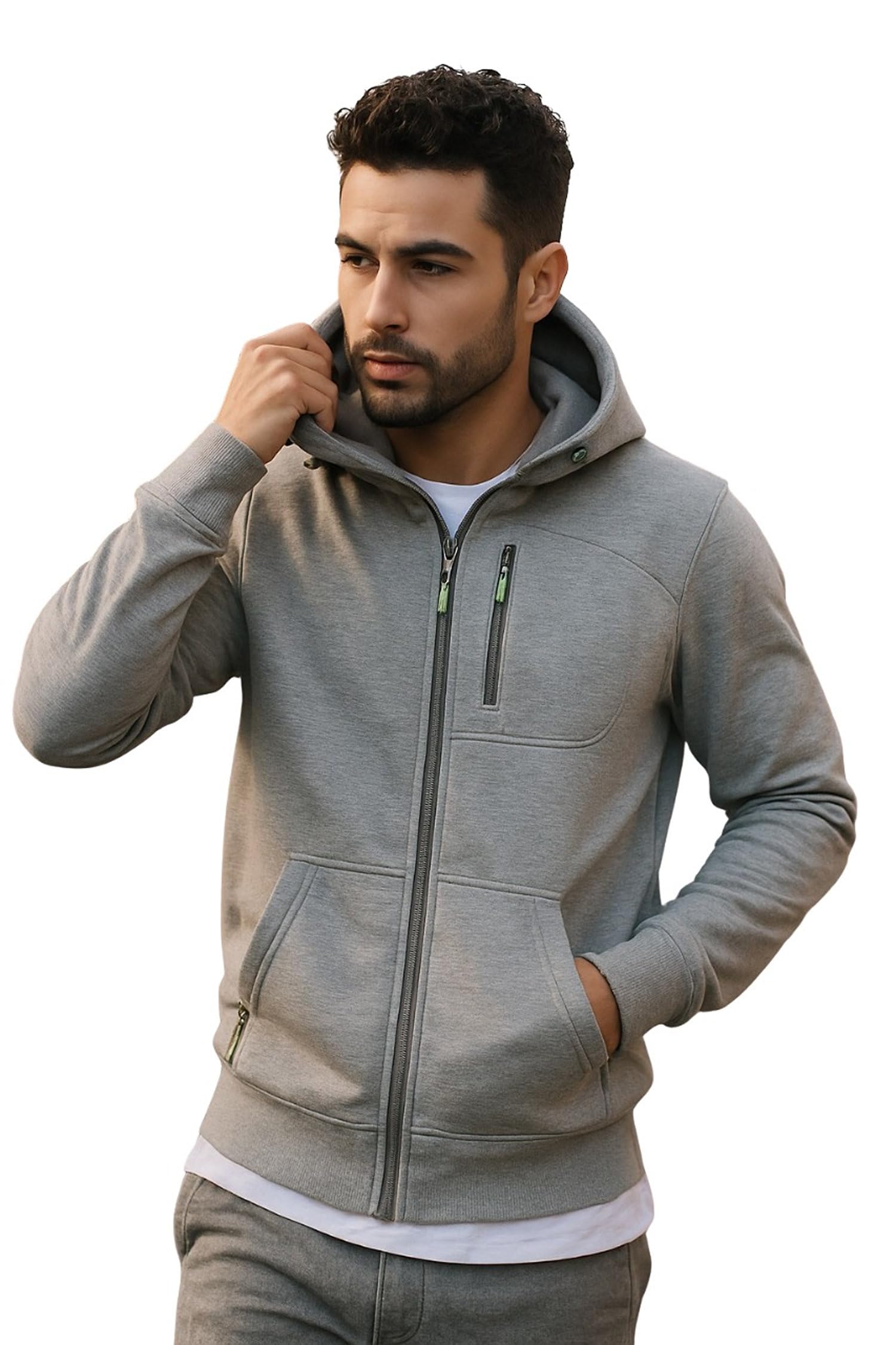 Lymio Unisex Grey Hoodie Sweatshirt