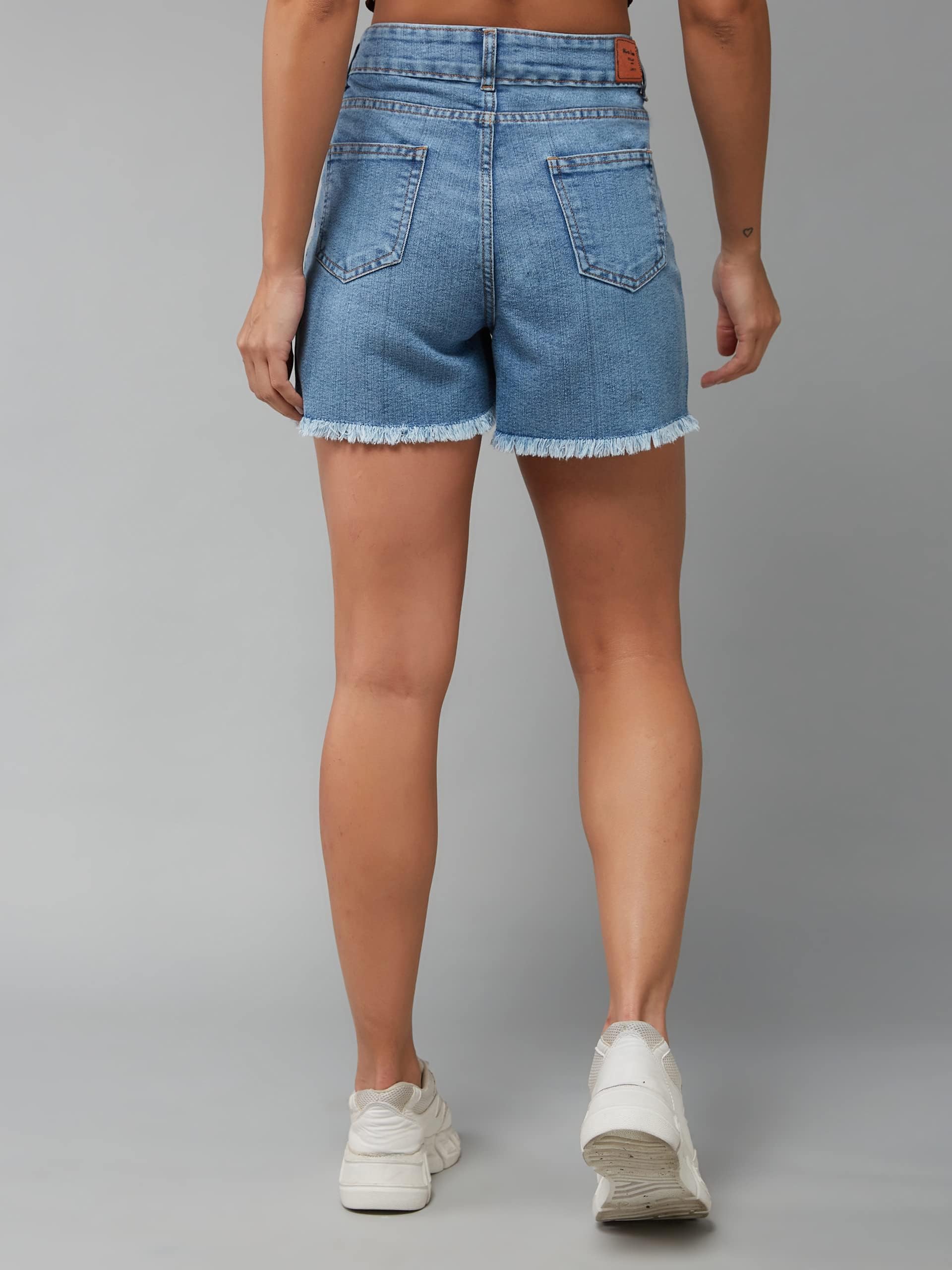 Miss Chase Women's Denim Shorts - Light Blue - Image 4