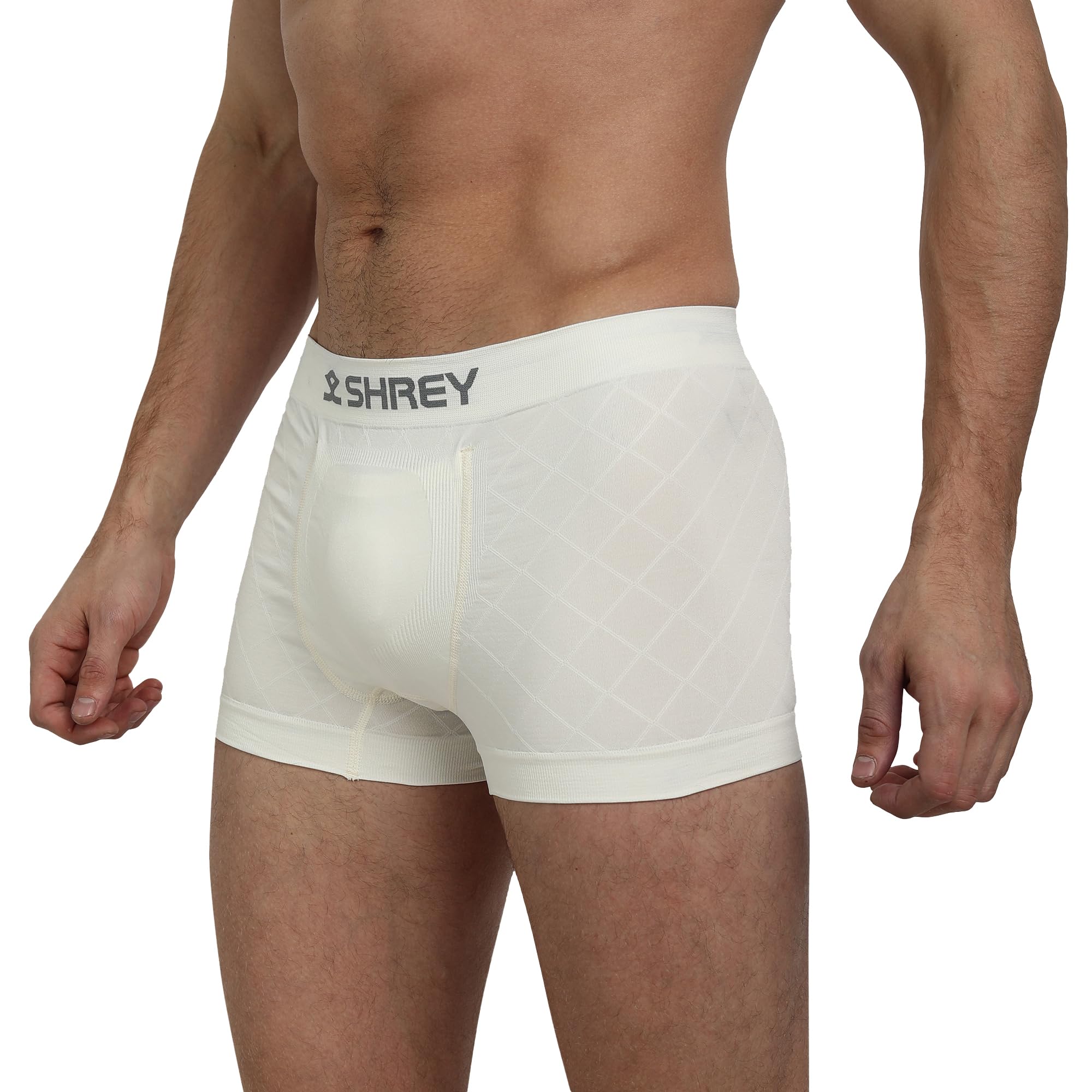 SHREY Athletic Supporter Trunk for Men - Off White - Image 3