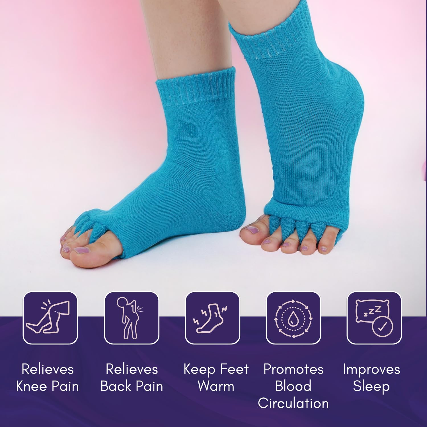 Slenop Toe Separator Socks for Men & Women - Image 4