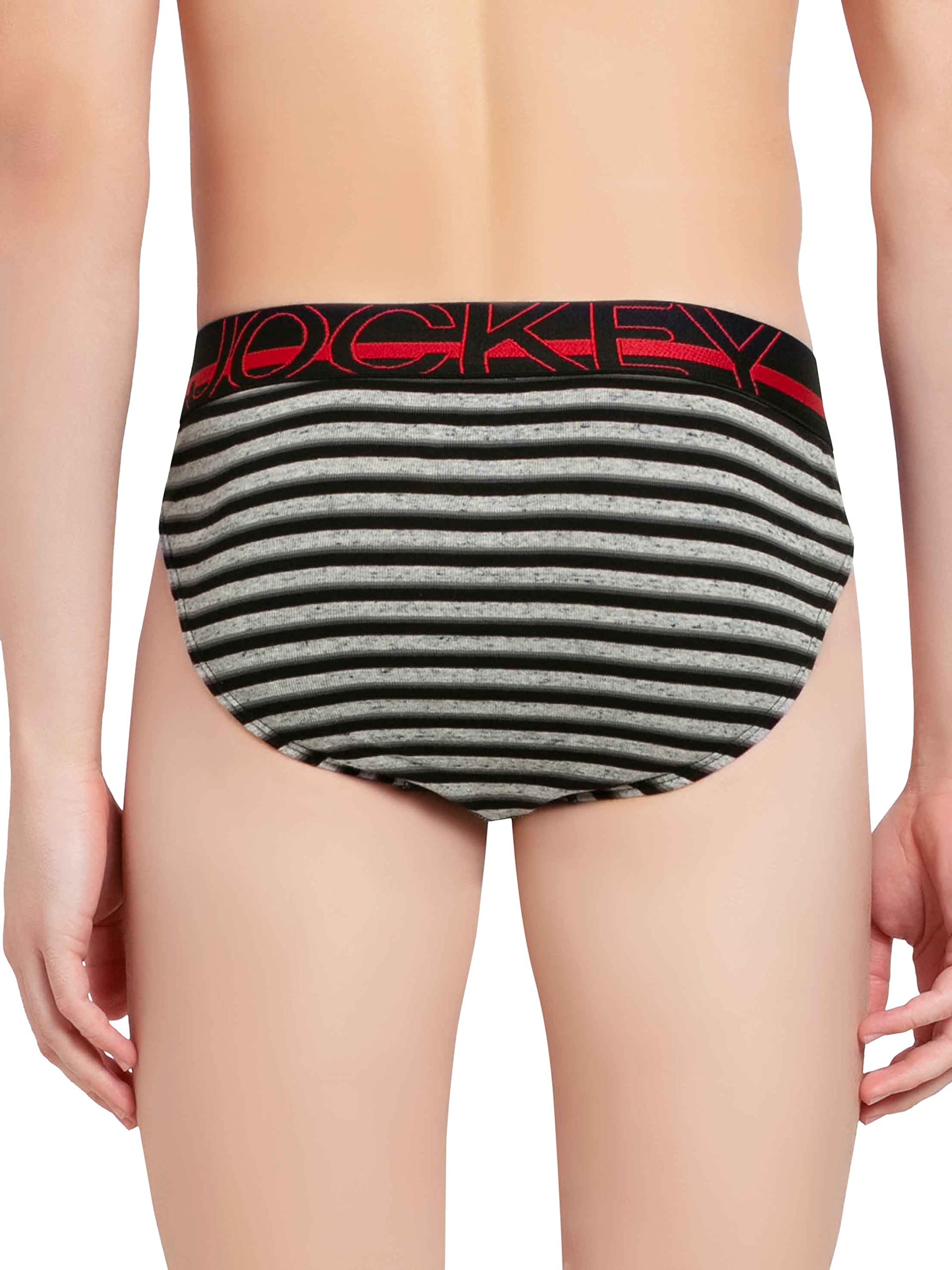 Jockey Men's Solid Modern Brief - Vintage Snow Melange - Image 3