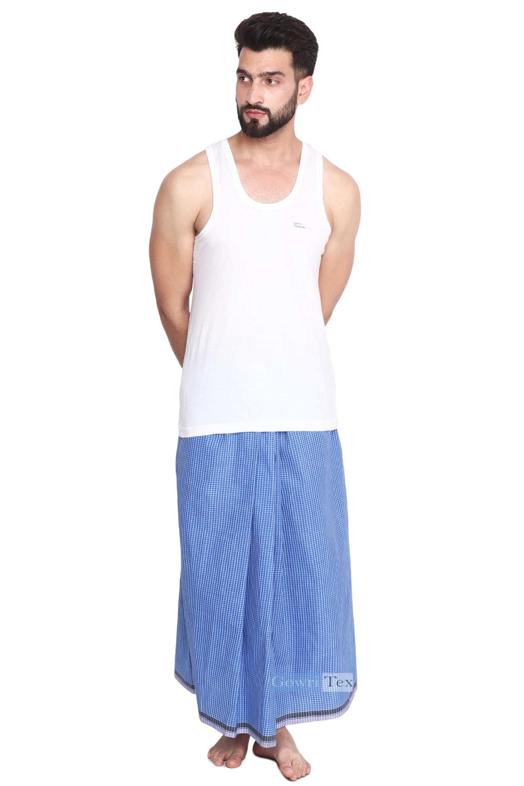 Gowri Tex Elastic Cotton Lungi for Men - Image 3