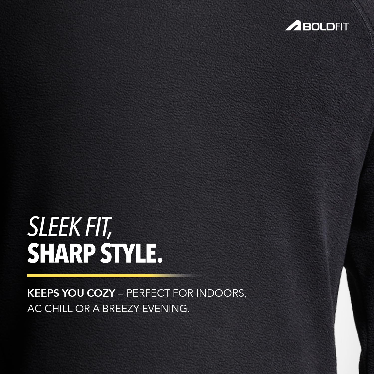 Boldfit Men's Aero Black Sweatshirt - Image 5