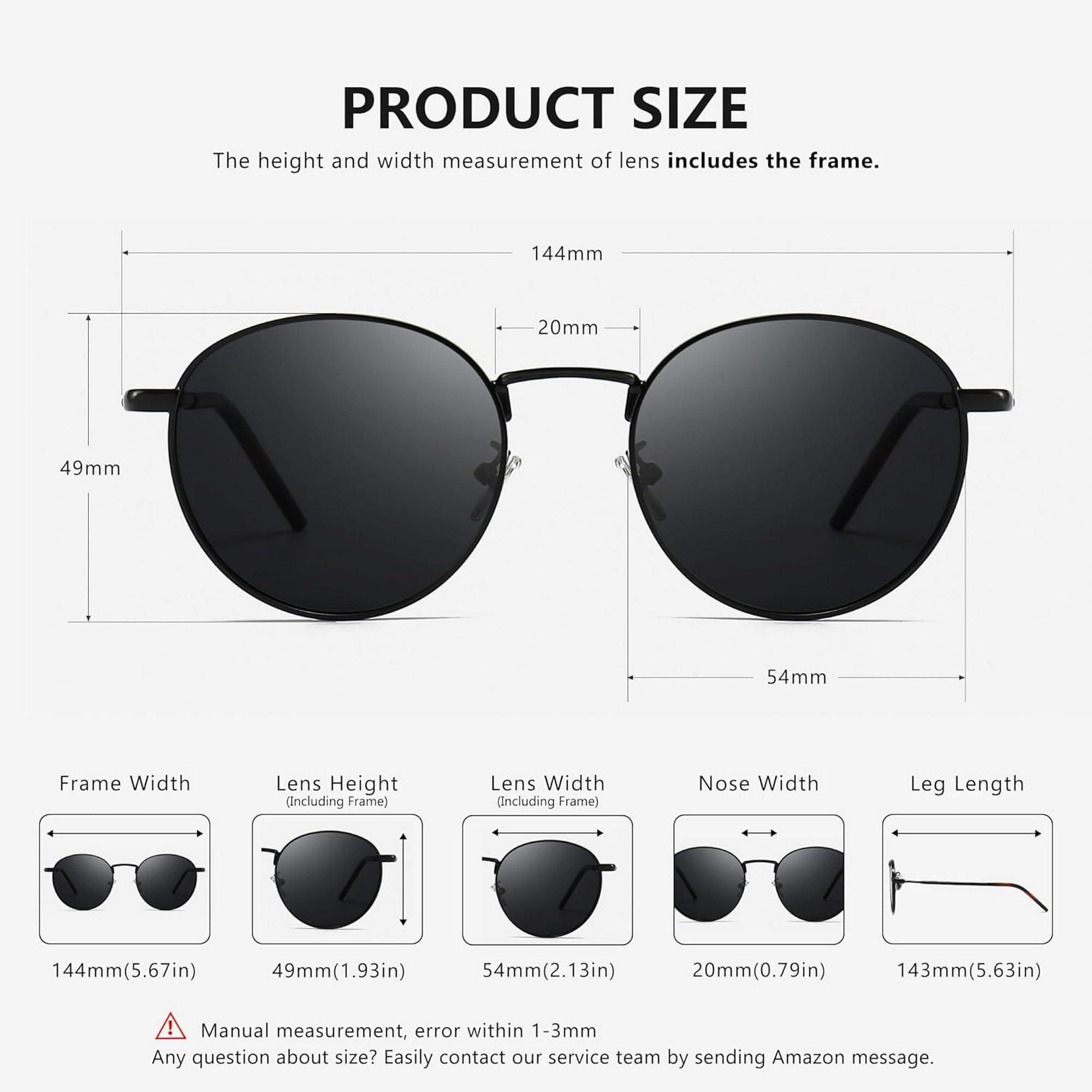 Dervin Sunglasses for Men and Women - Black - Image 2