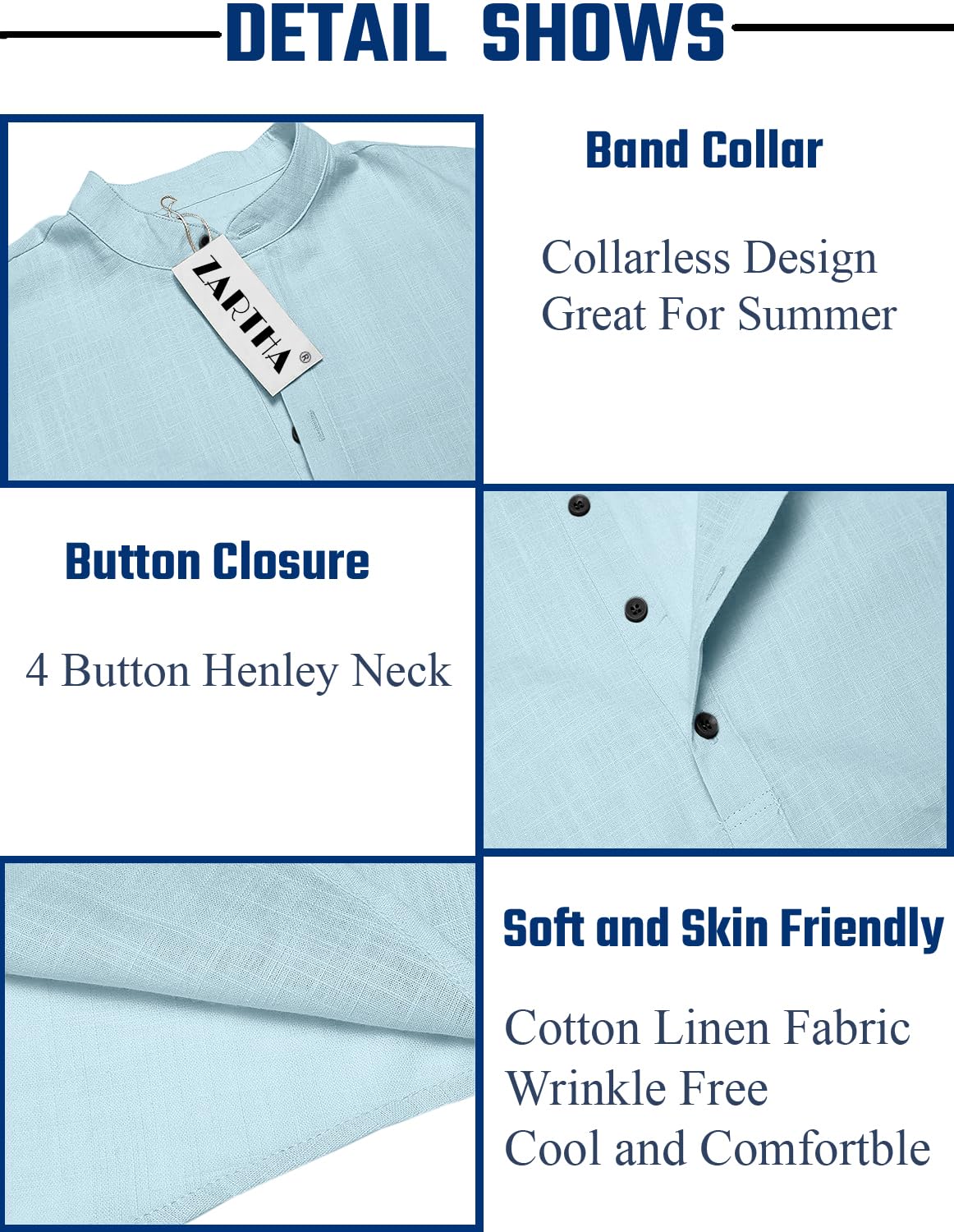 Bellstone Men's Kurta - Aqua - Image 4