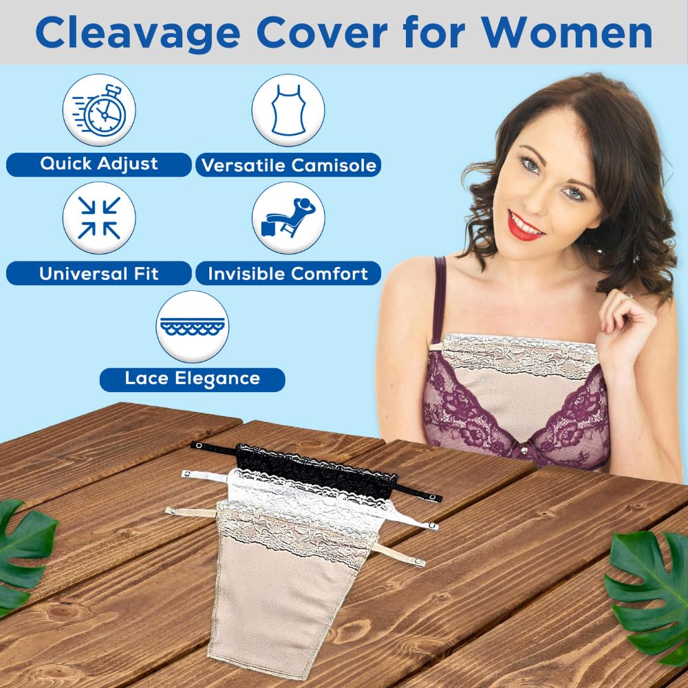 Clip-On Camisole for Women - Cotton Mock Lace - Image 5