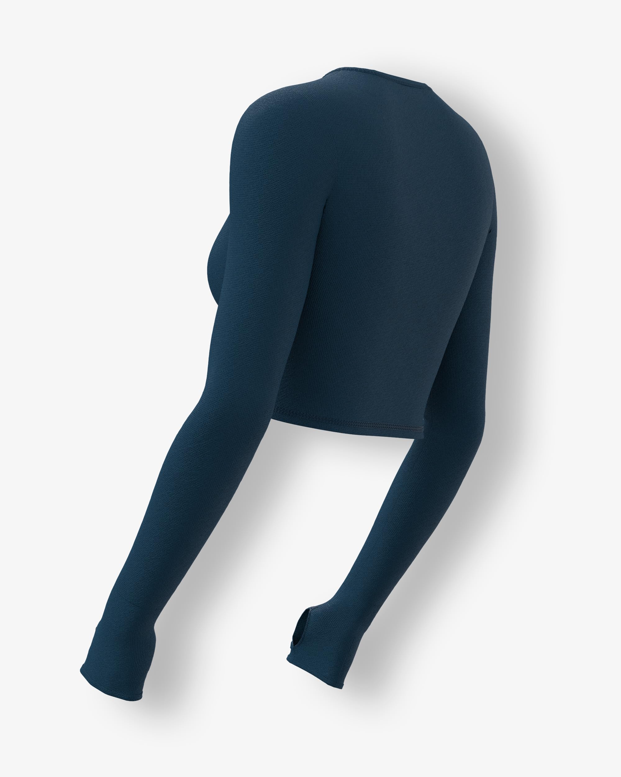 Sfytt Women's Long Sleeve Crop Top - Blue - Image 3