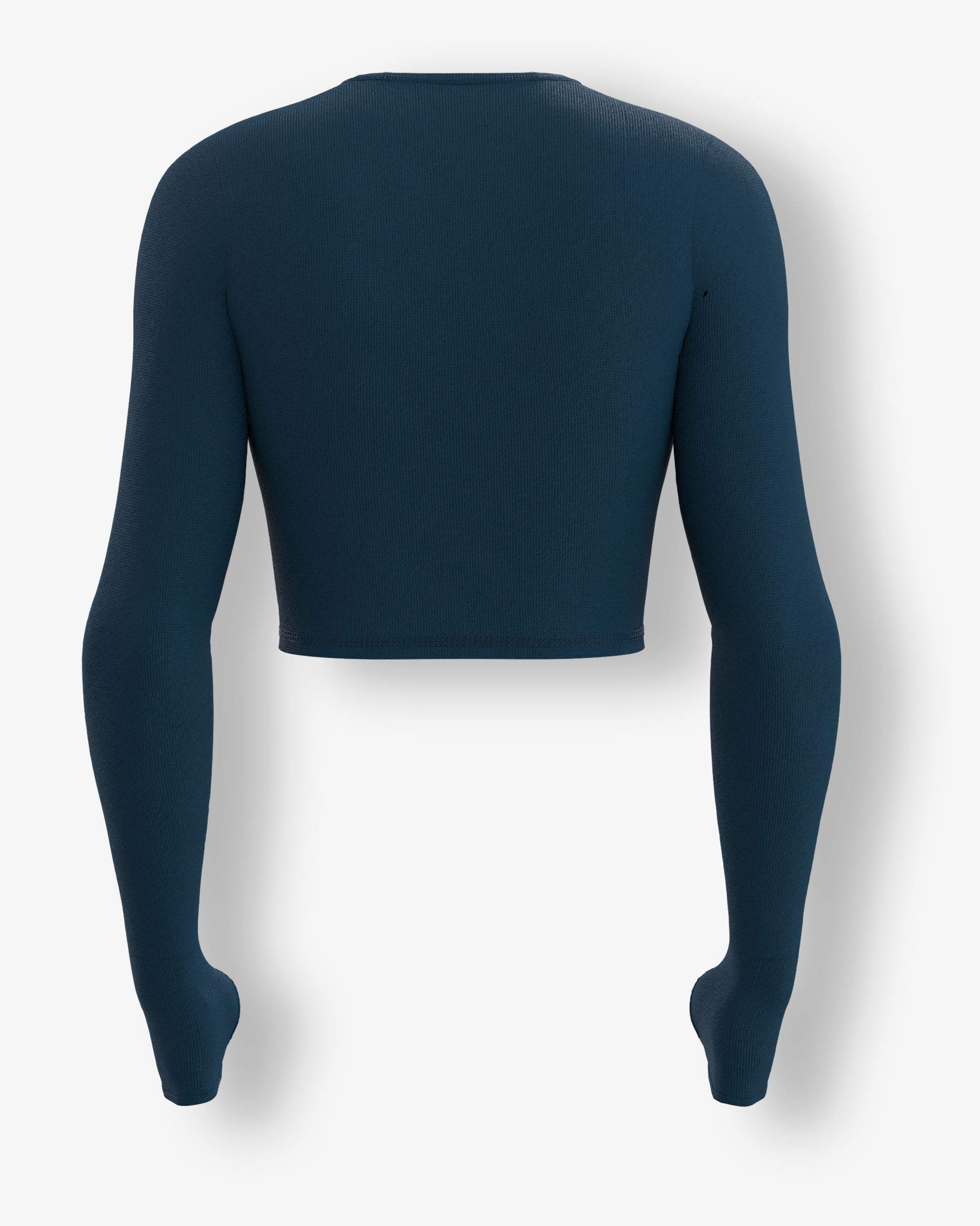 Sfytt Women's Long Sleeve Crop Top - Blue - Image 4