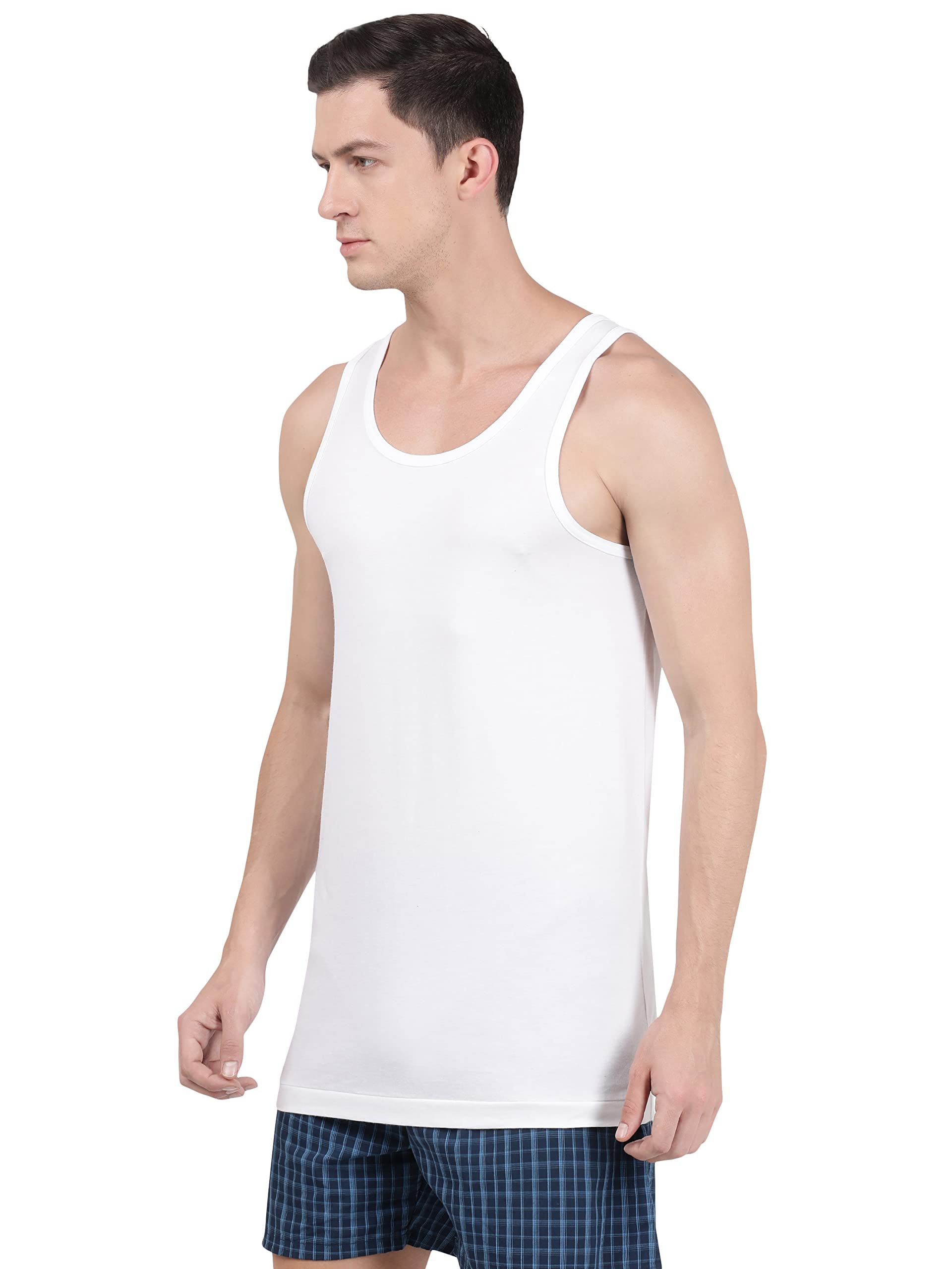 Jockey Men's Cotton Vest - White - Image 3
