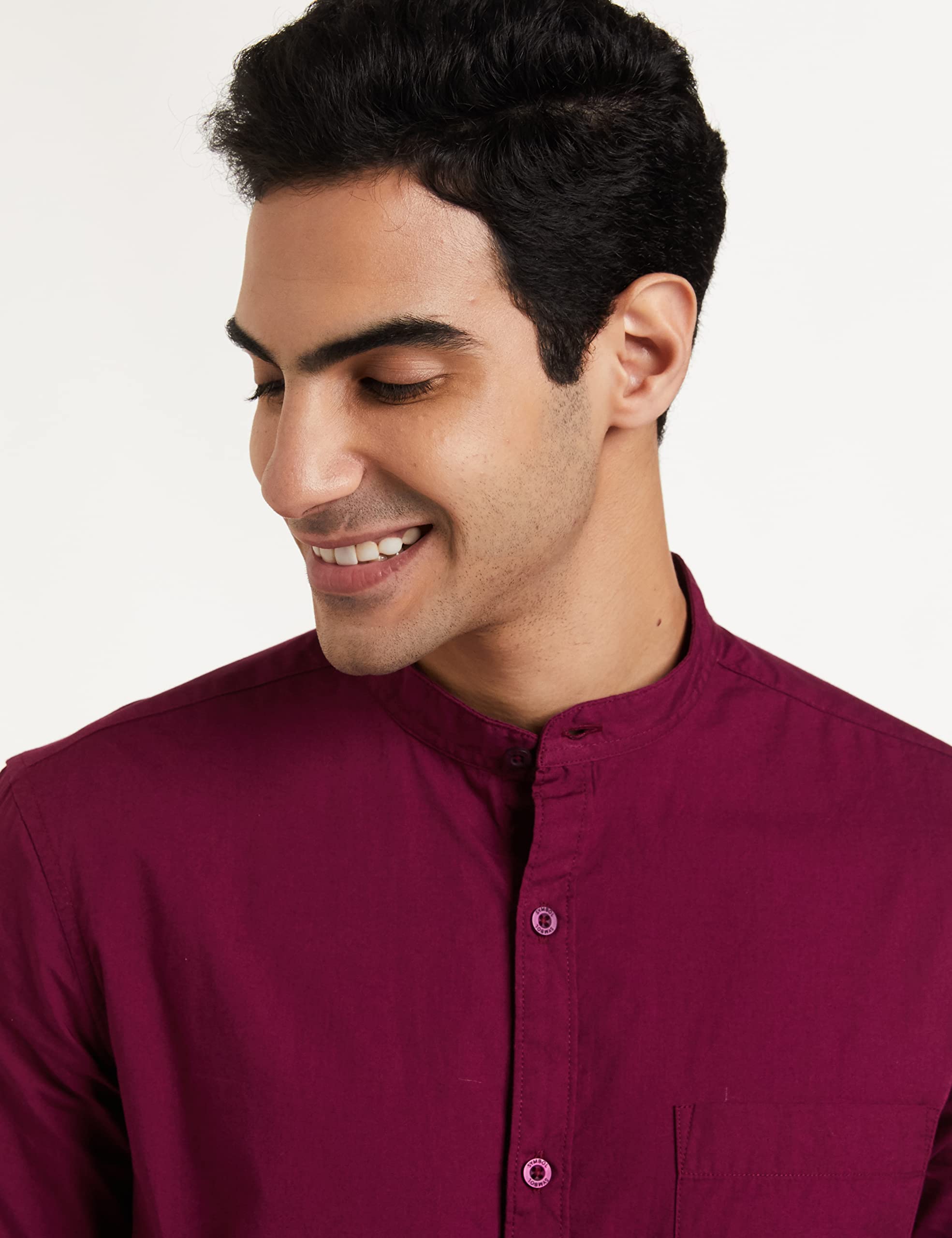 Symbol Men's Cotton Chinese Collar Shirt - Image 4