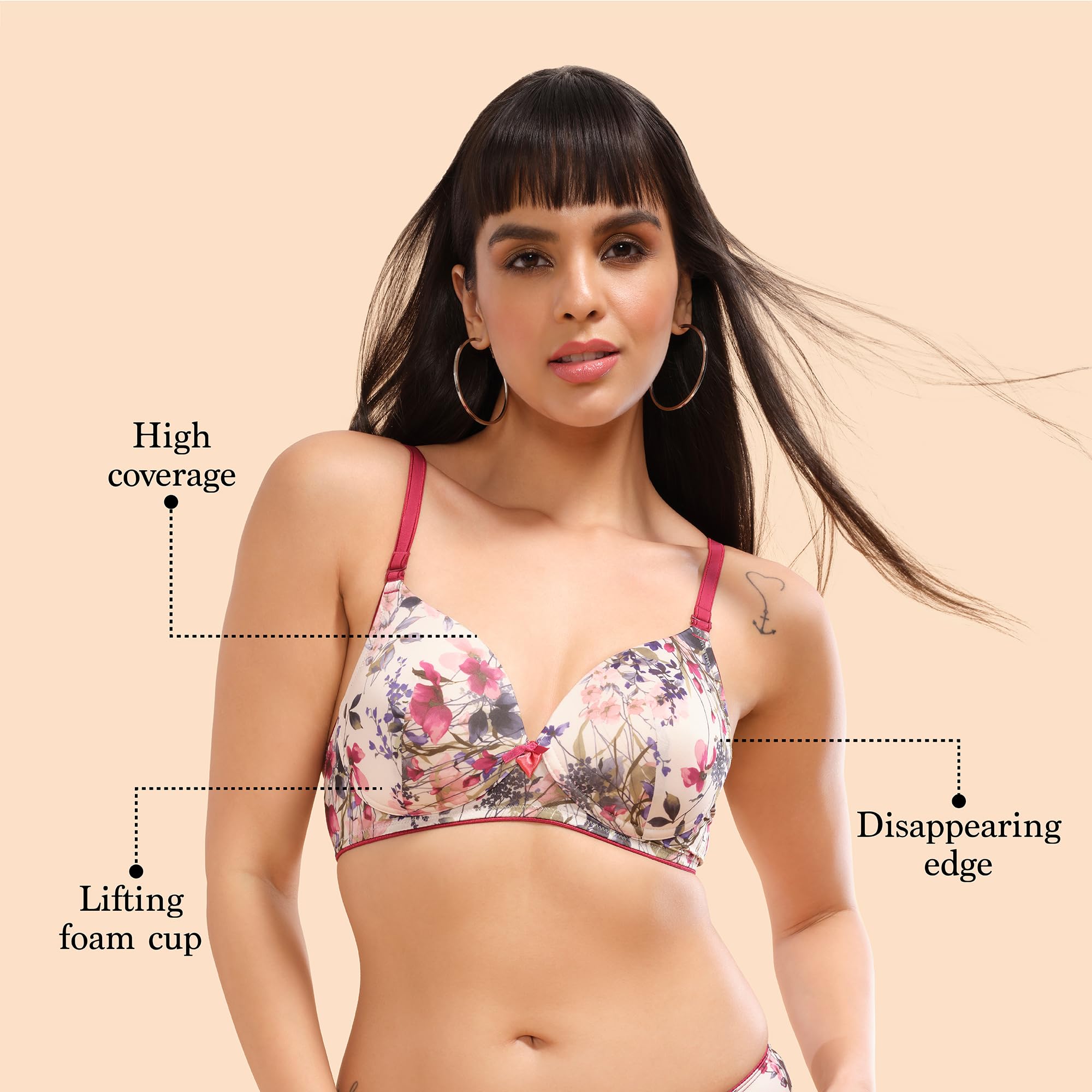 Enamor Invisible Neckline T-Shirt Bra - Padded Wirefree - Image 4