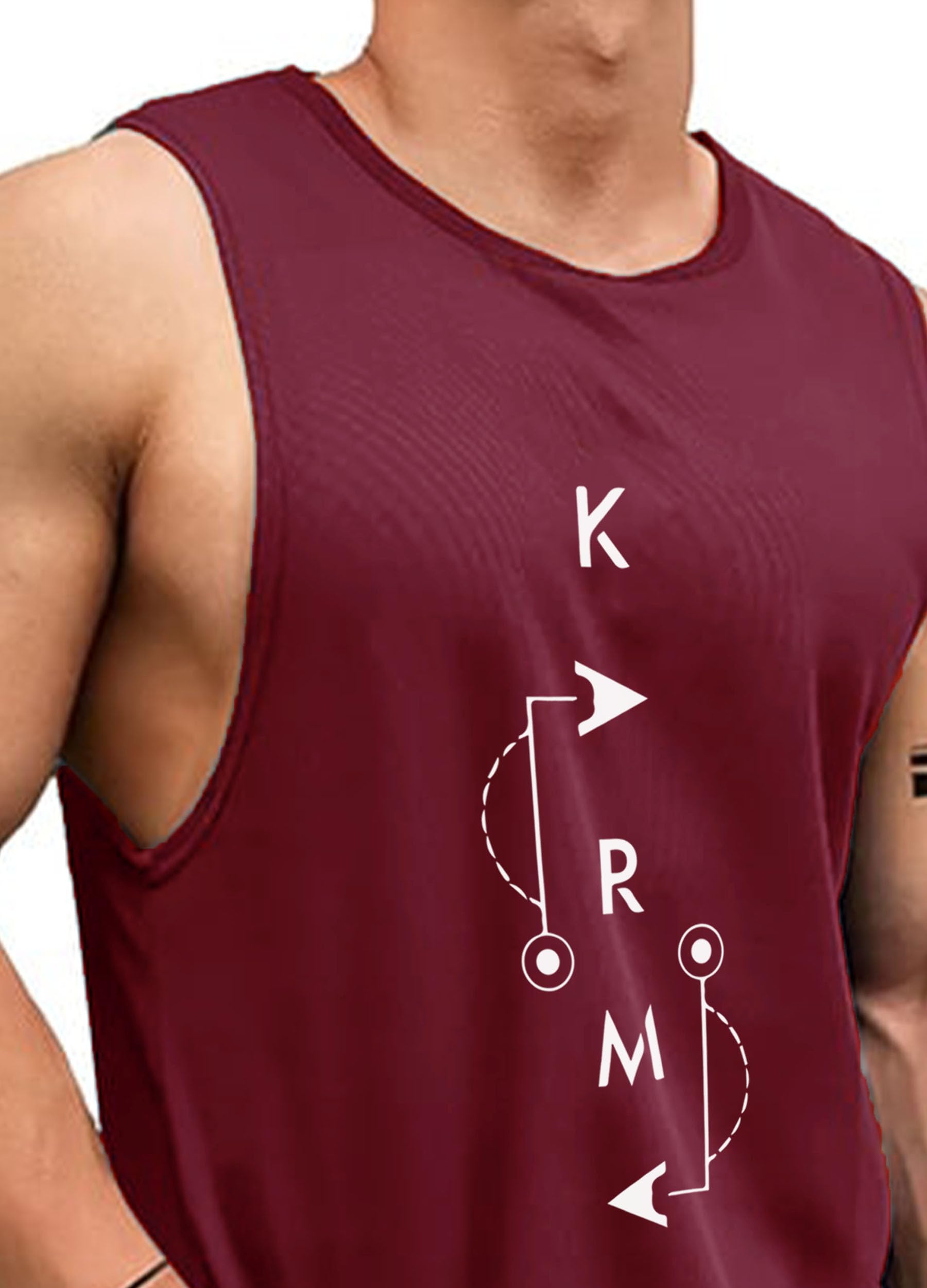 AUSK Men Polyester Printed Sleeveless Vest - Image 3