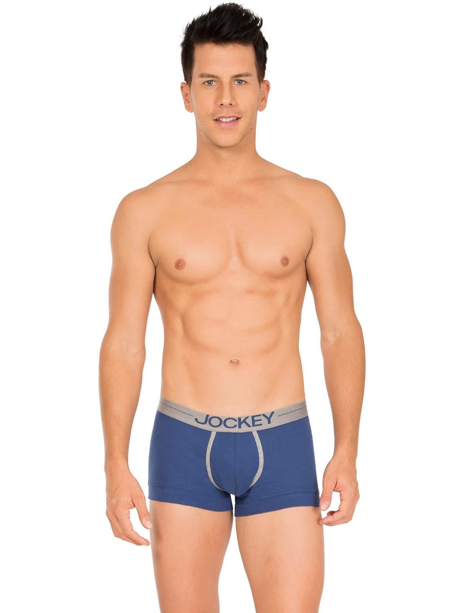 Jockey Men's Mid Blue Cotton Trunks - Image 5